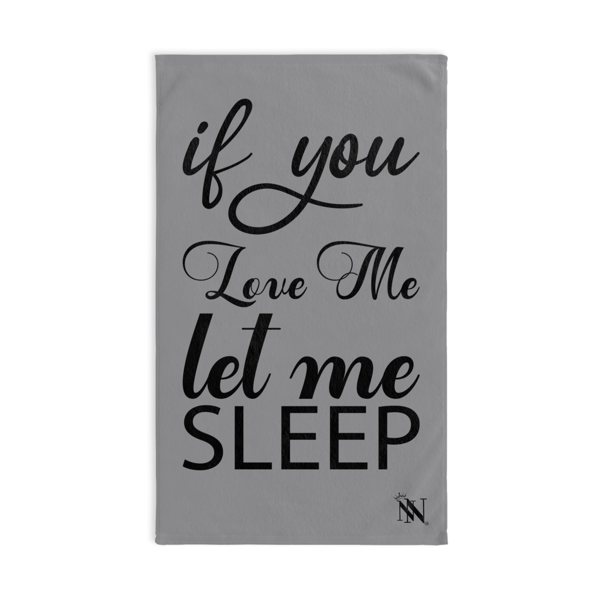 Let Me Sleep Grey | Mix & Match Original Fun-Flirty Lovers’ Towels