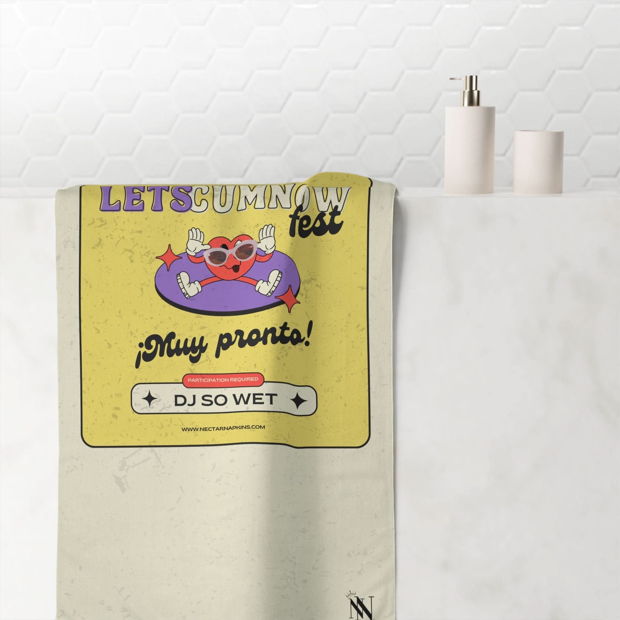 Letâs Cum Fest | Mix & Match Naughty XL Fun-Flirty Loversâ Towels