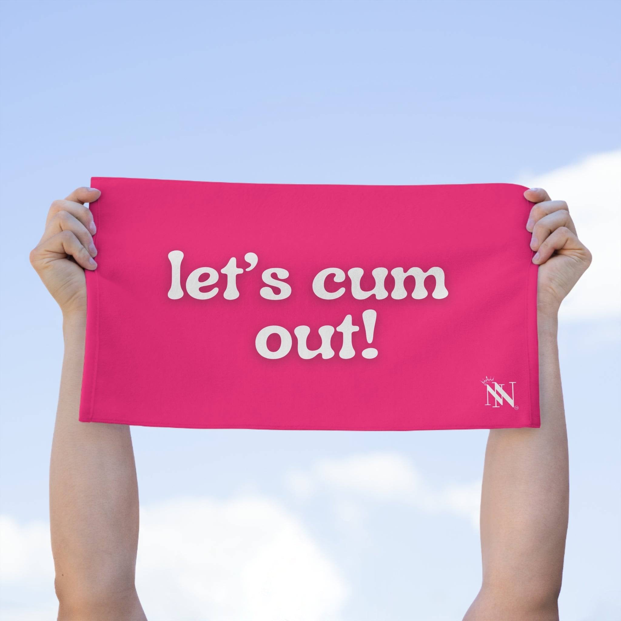 Let’s Cum Out! Pink Mix & Match Soft Sex Towels | Flirty Lovers’ Gifts