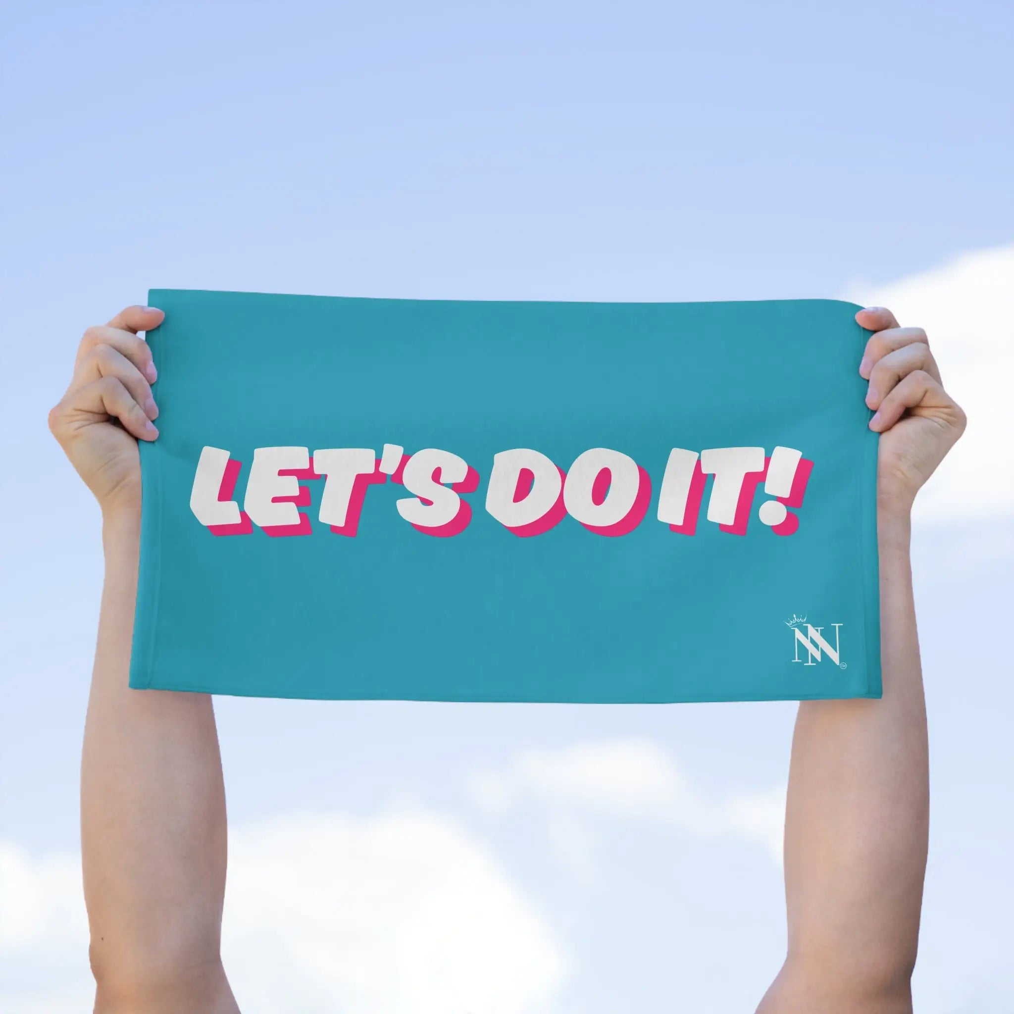 Let’s Do It! Teal | Mix & Match Soft Fun-Flirty Lovers’ Towels
