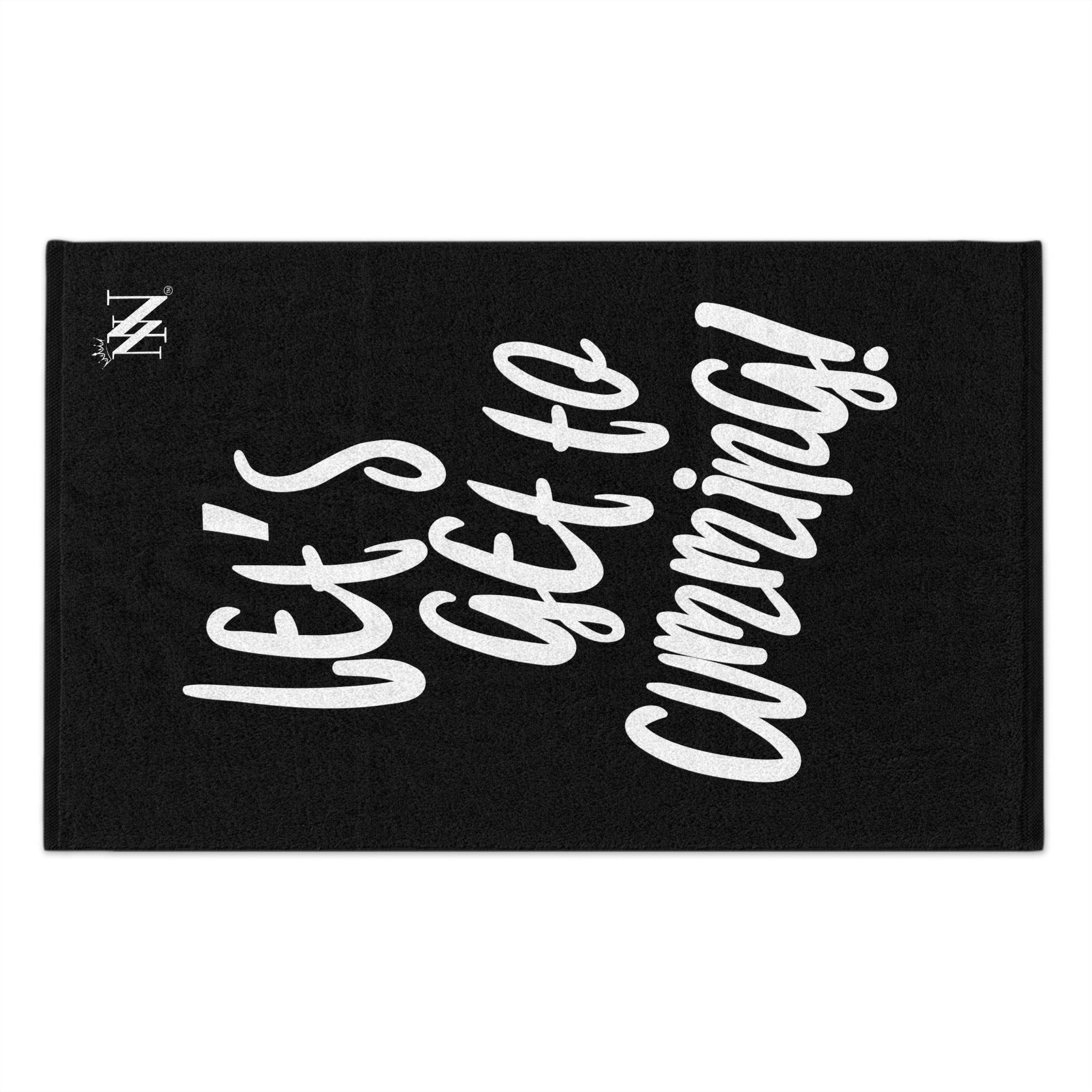 Letâs Get to Cumming! Black | Mix & Match Soft Sex Towels | Flirty Loversâ Gifts