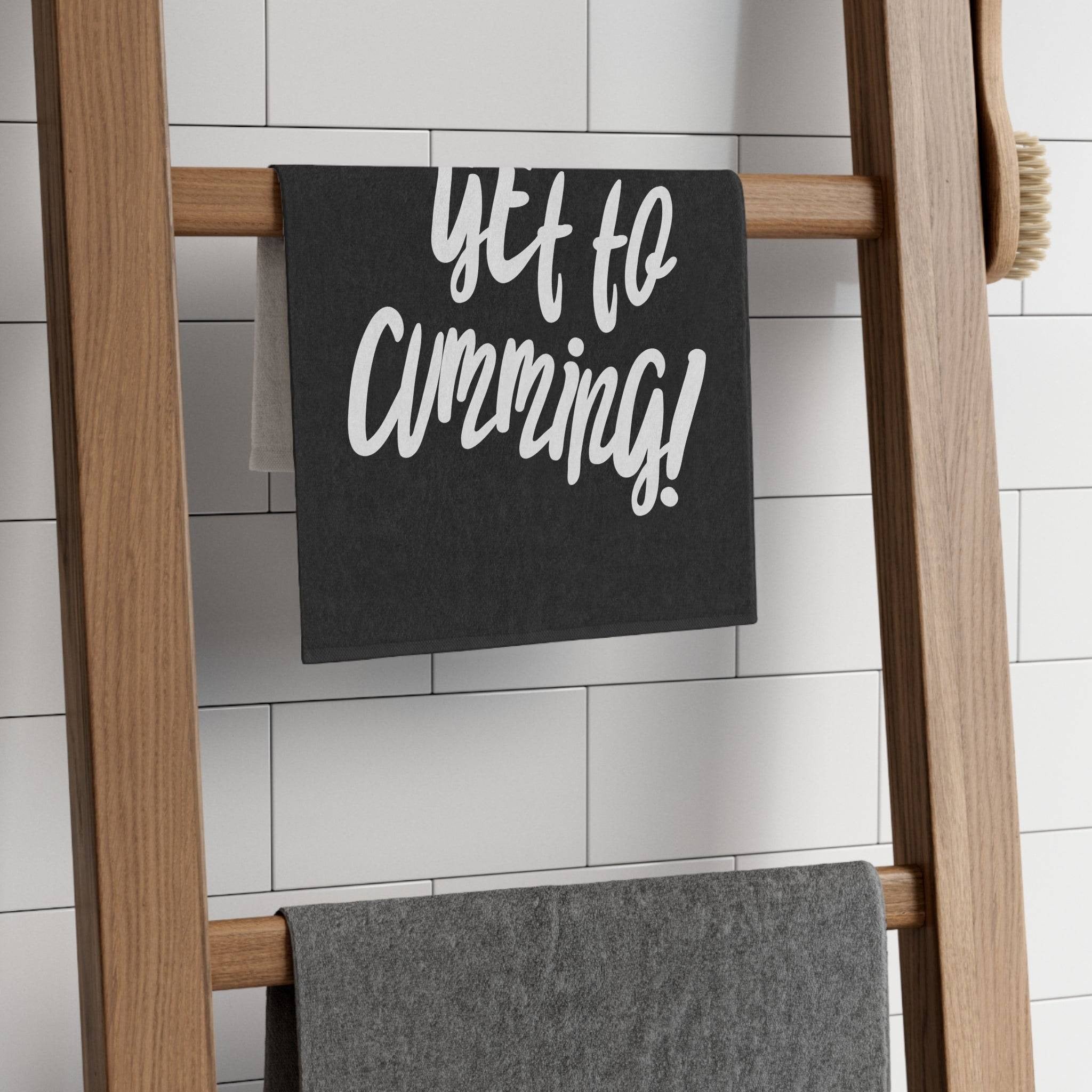 Letâs Get to Cumming! Black | Mix & Match Soft Sex Towels | Flirty Loversâ Gifts