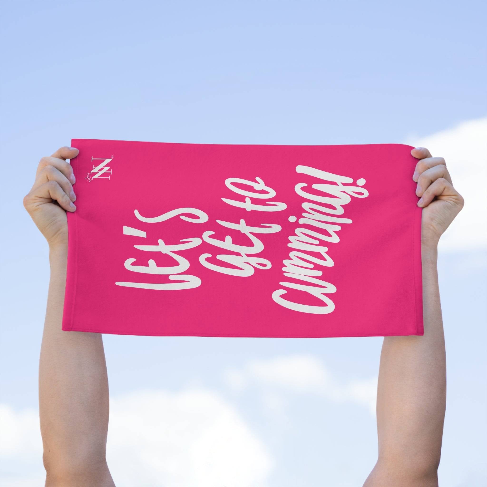 Let’s Get to Cumming! Pink | Mix & Match Soft Sex Towels | Flirty Lovers’ Gifts