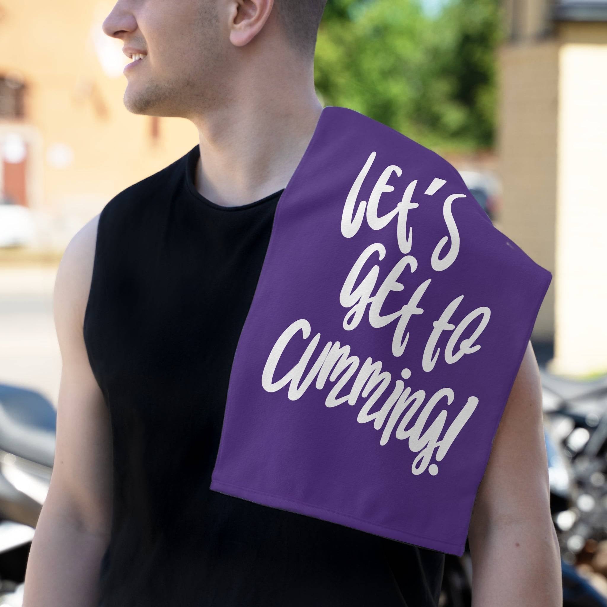 Let’s Get to Cumming! Purple | Mix & Match Soft Sex Towels | Flirty Lovers’ Gifts