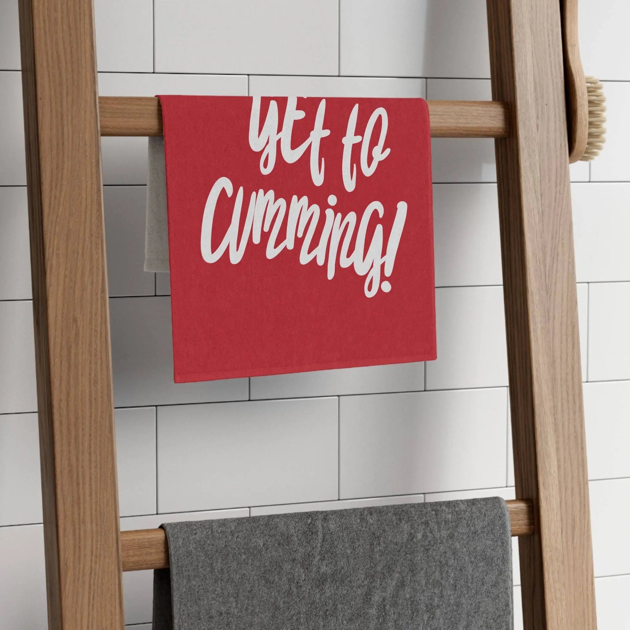 Let’s Get to Cumming! Red | Mix & Match Soft Sex Towels | Flirty Lovers’ Gifts