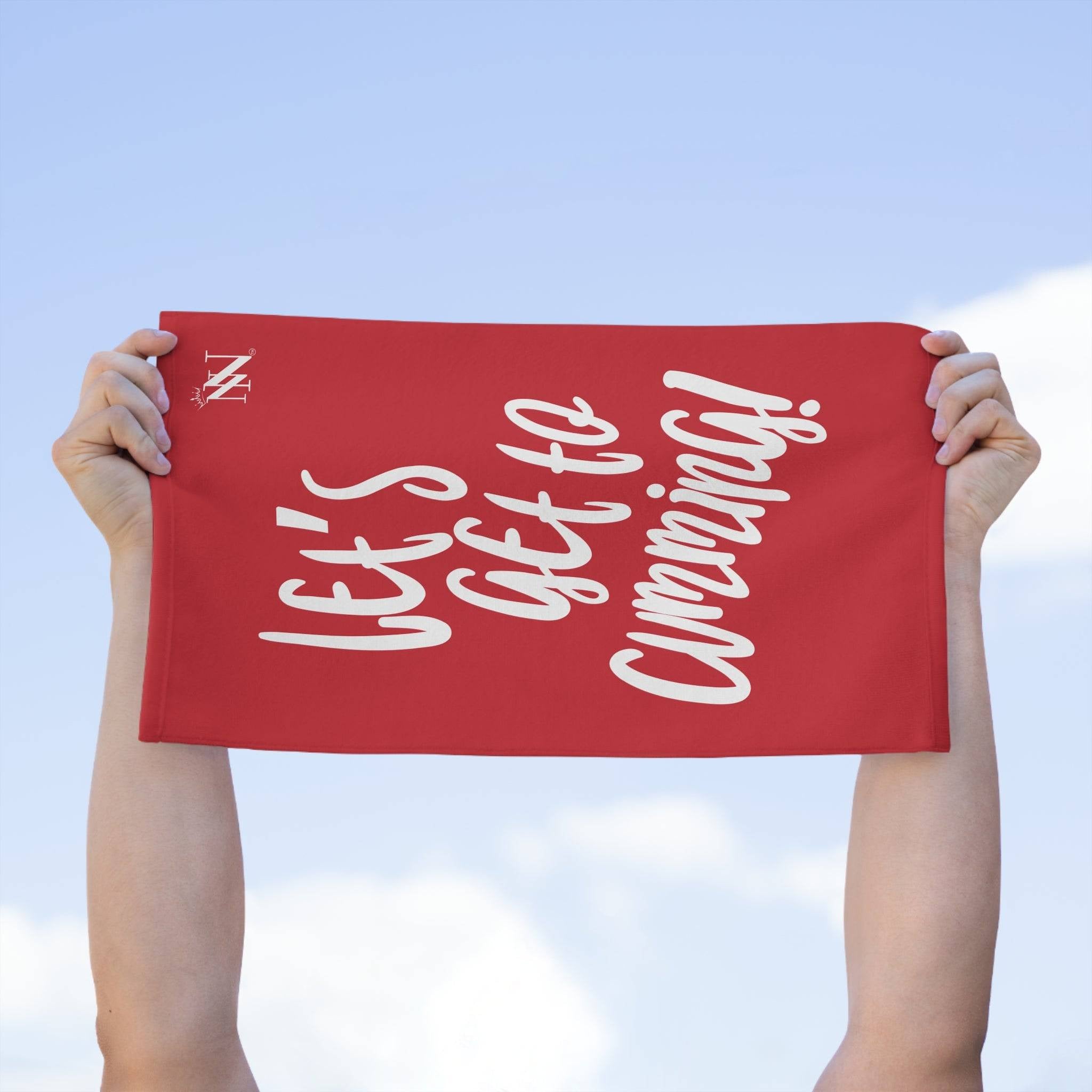 Let’s Get to Cumming! Red | Mix & Match Soft Sex Towels | Flirty Lovers’ Gifts