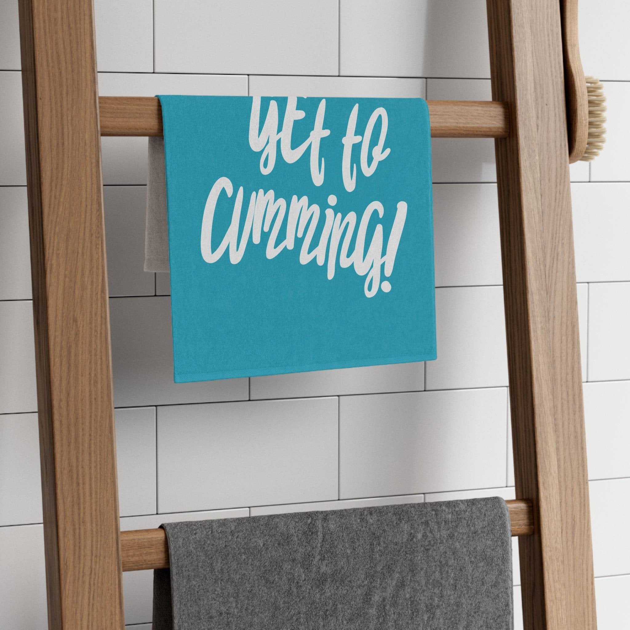 Let’s Get to Cumming! Teal Mix & Match Soft Sex Towels | Flirty Lovers’ Gifts