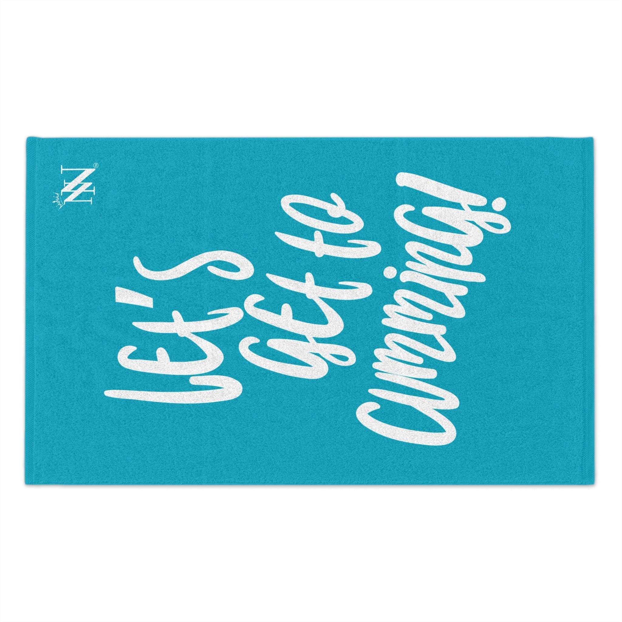 Let’s Get to Cumming! Teal Mix & Match Soft Sex Towels | Flirty Lovers’ Gifts