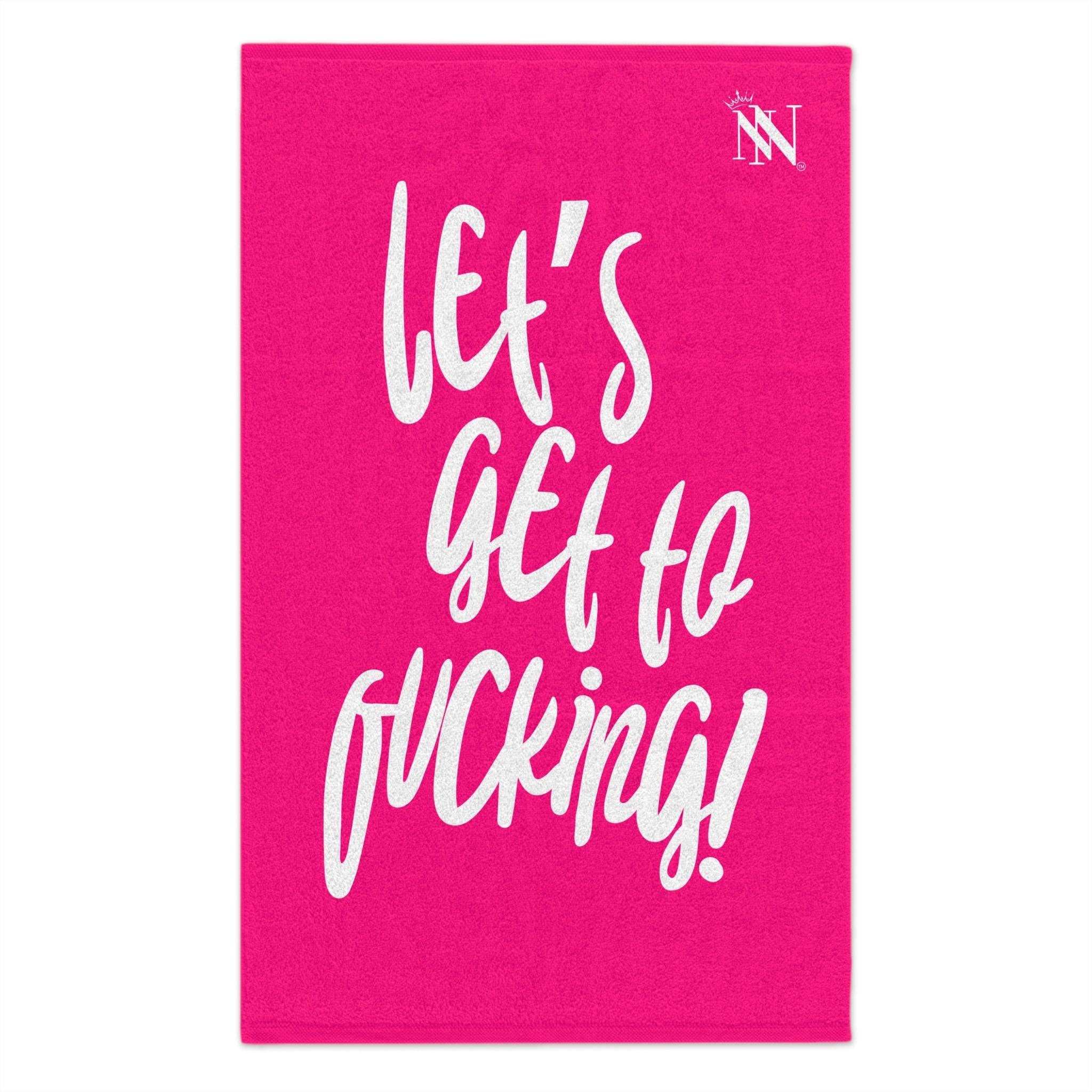 Letâs Get to Fucking! Pink Mix & Match Soft Sex Towels | Flirty Loversâ Gifts