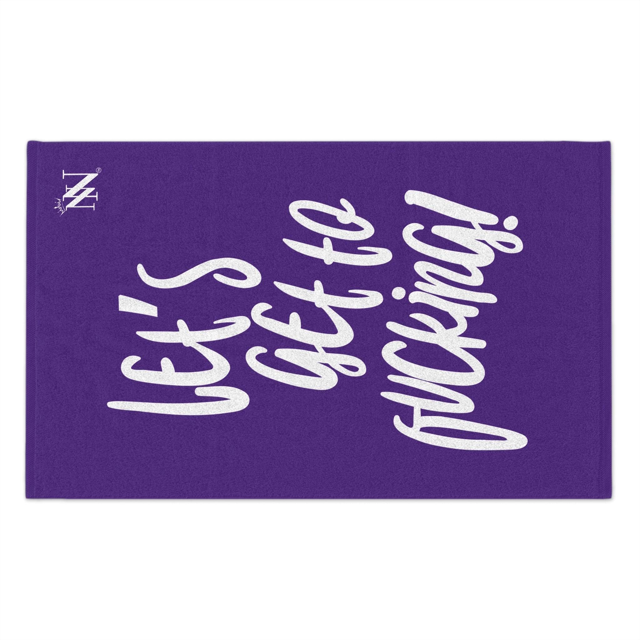 Let’s Get to Fucking! Purple Mix & Match Soft Sex Towels | Flirty Lovers’ Gifts