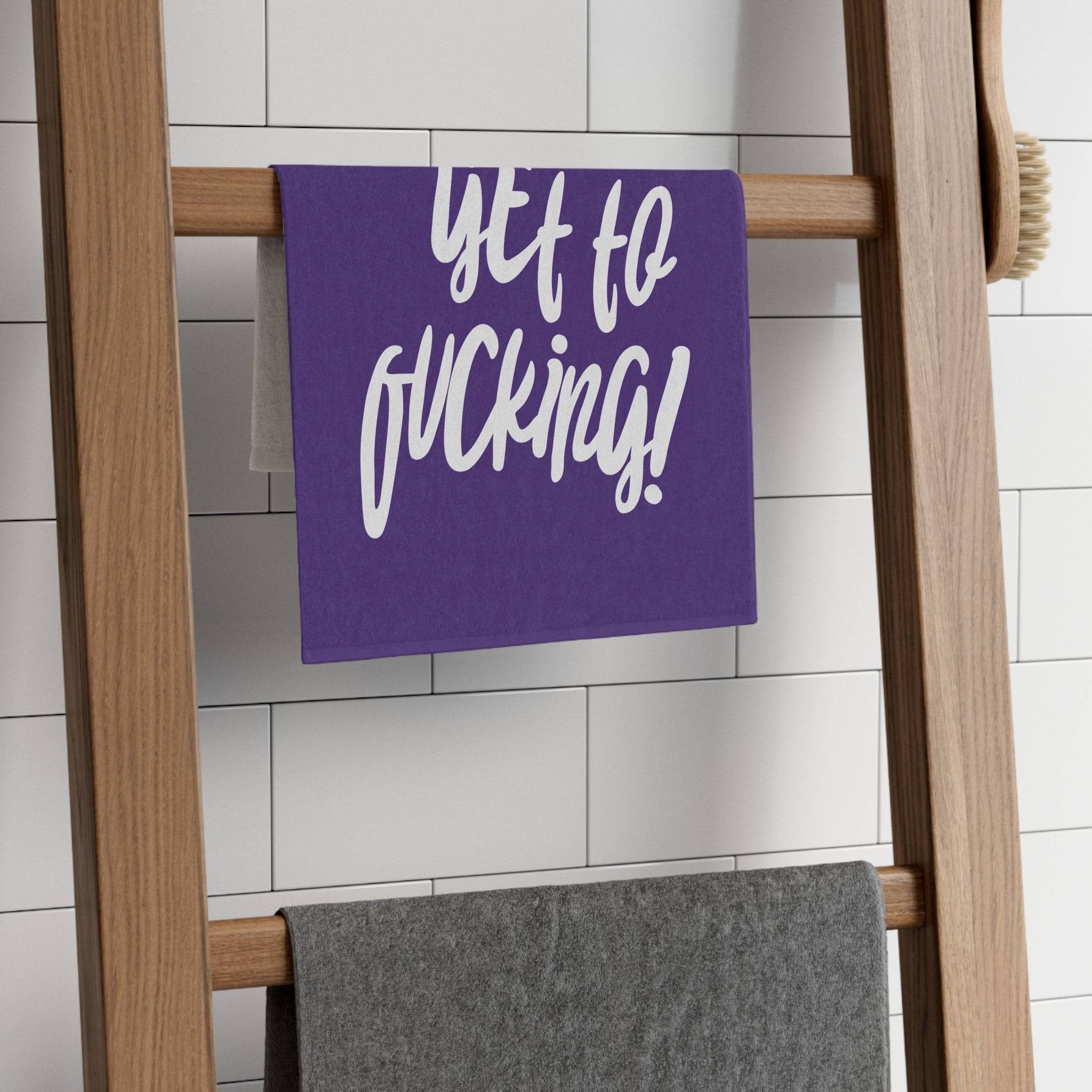 Let’s Get to Fucking! Purple Mix & Match Soft Sex Towels | Flirty Lovers’ Gifts