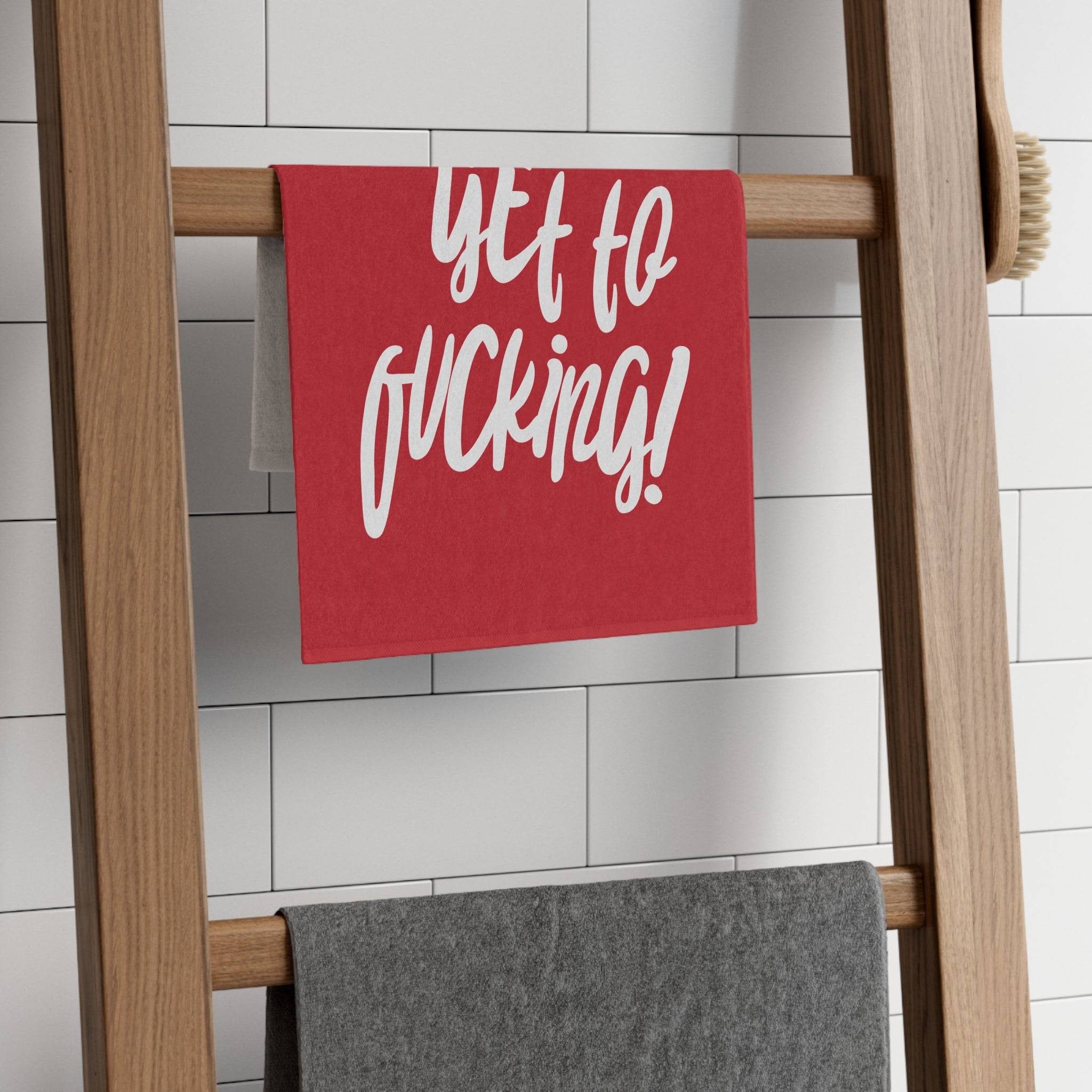 Let’s Get to Fucking! Red Mix & Match Soft Sex Towels | Flirty Lovers’ Gifts