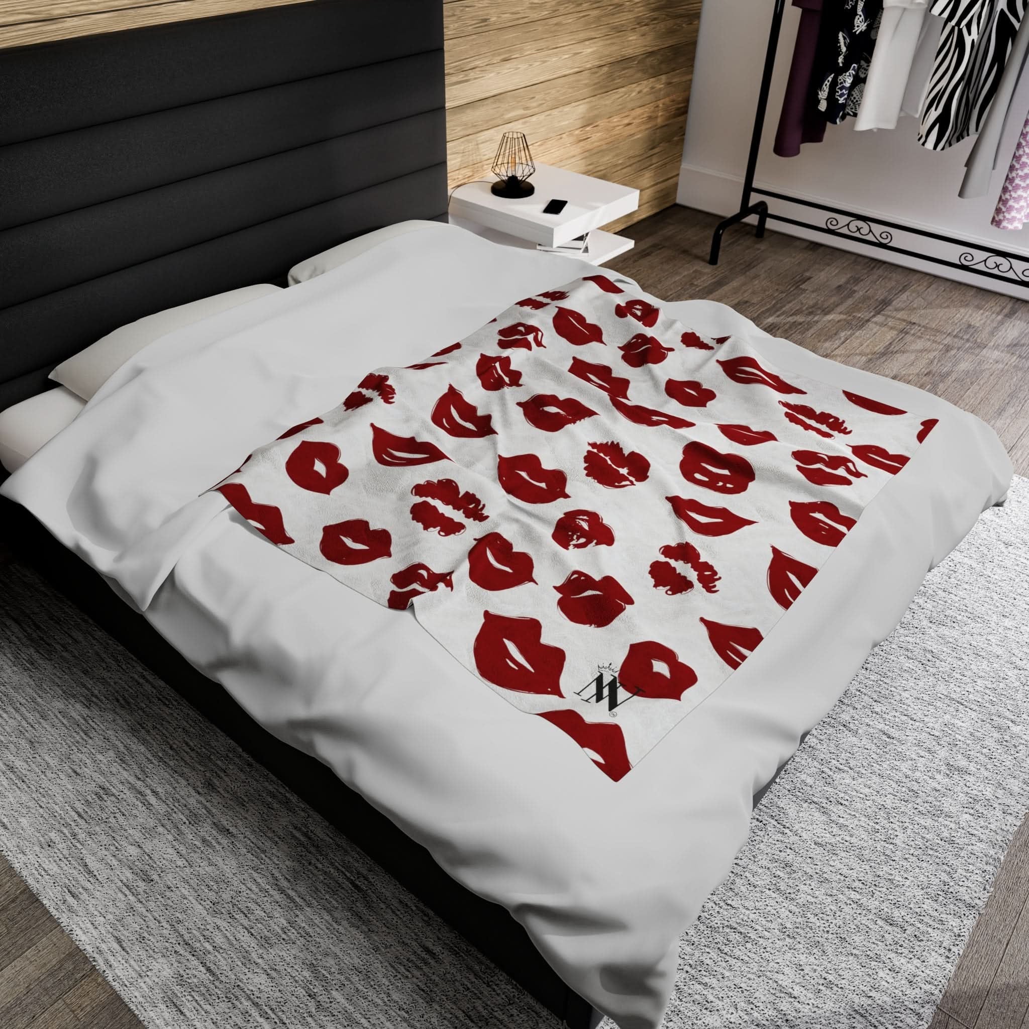 Lets Kiss Lips | Mix & Match Fun-Flirty Loversā Blankets