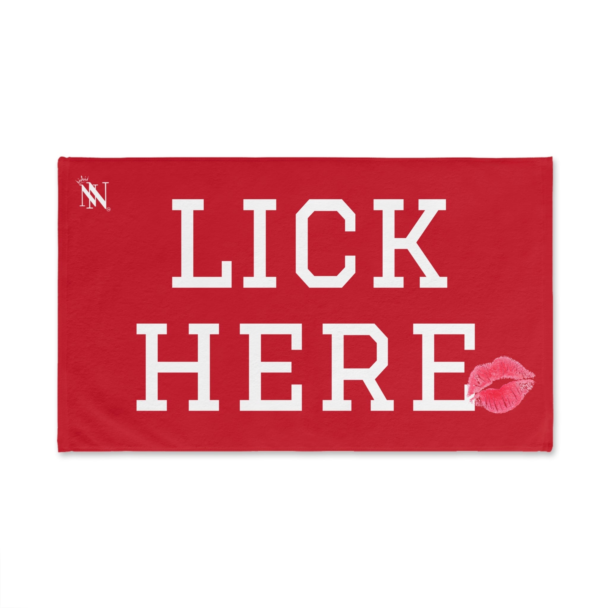 Lick Here Lips Kiss Red | Mix & Match Original Fun-Flirty Lovers’ Towel