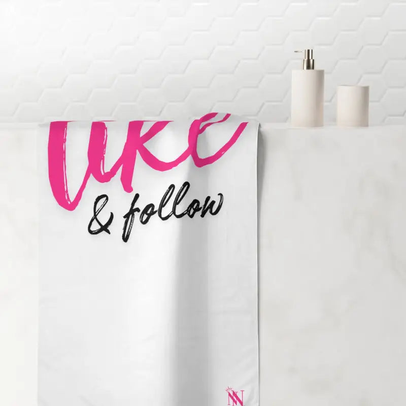 Like & Follow | Mix & Match Naughty XL Fun-Flirty Lovers’ Towels