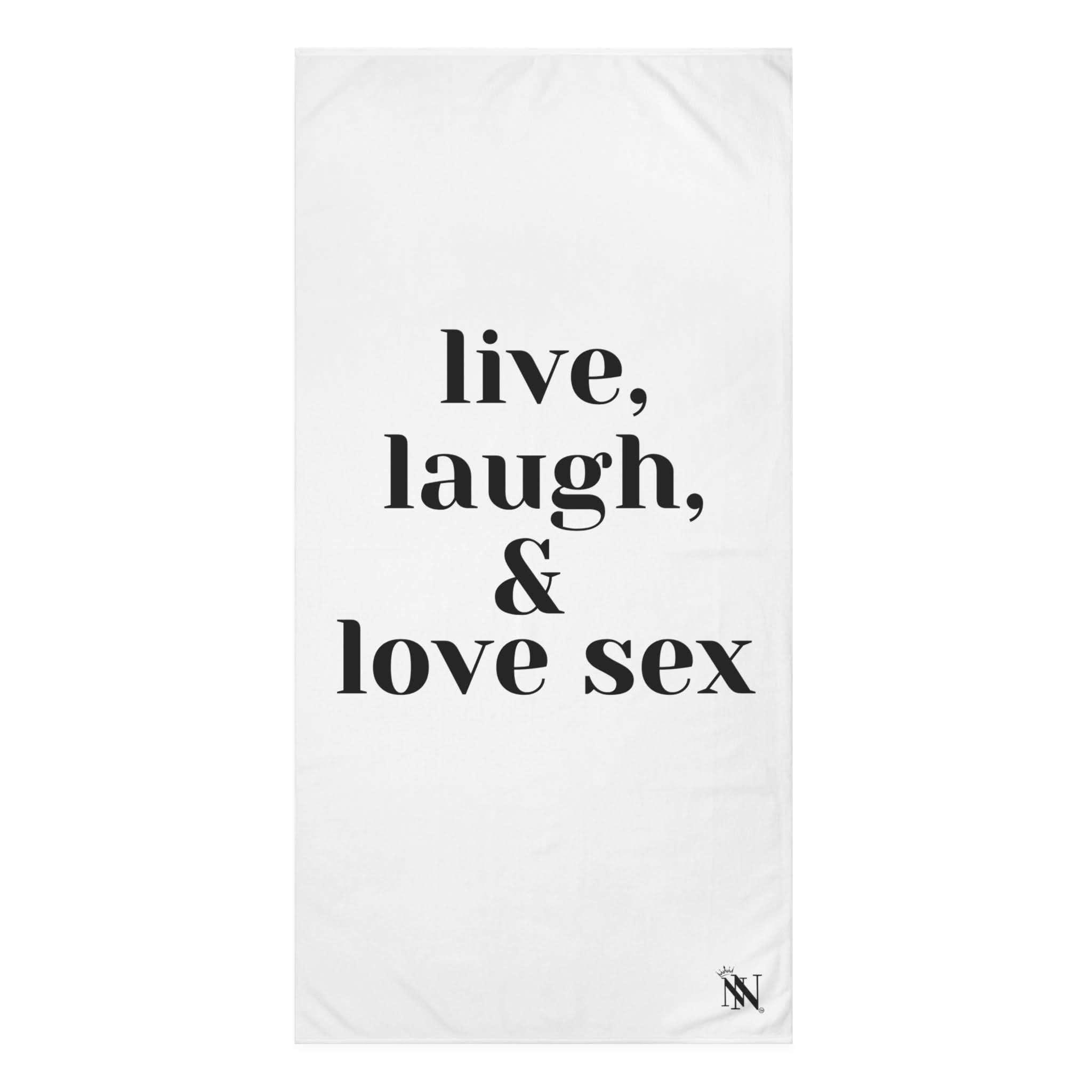 Live Laugh & Love Sex | Mix & Match Naughty XL Fun-Flirty Lovers’ Towels