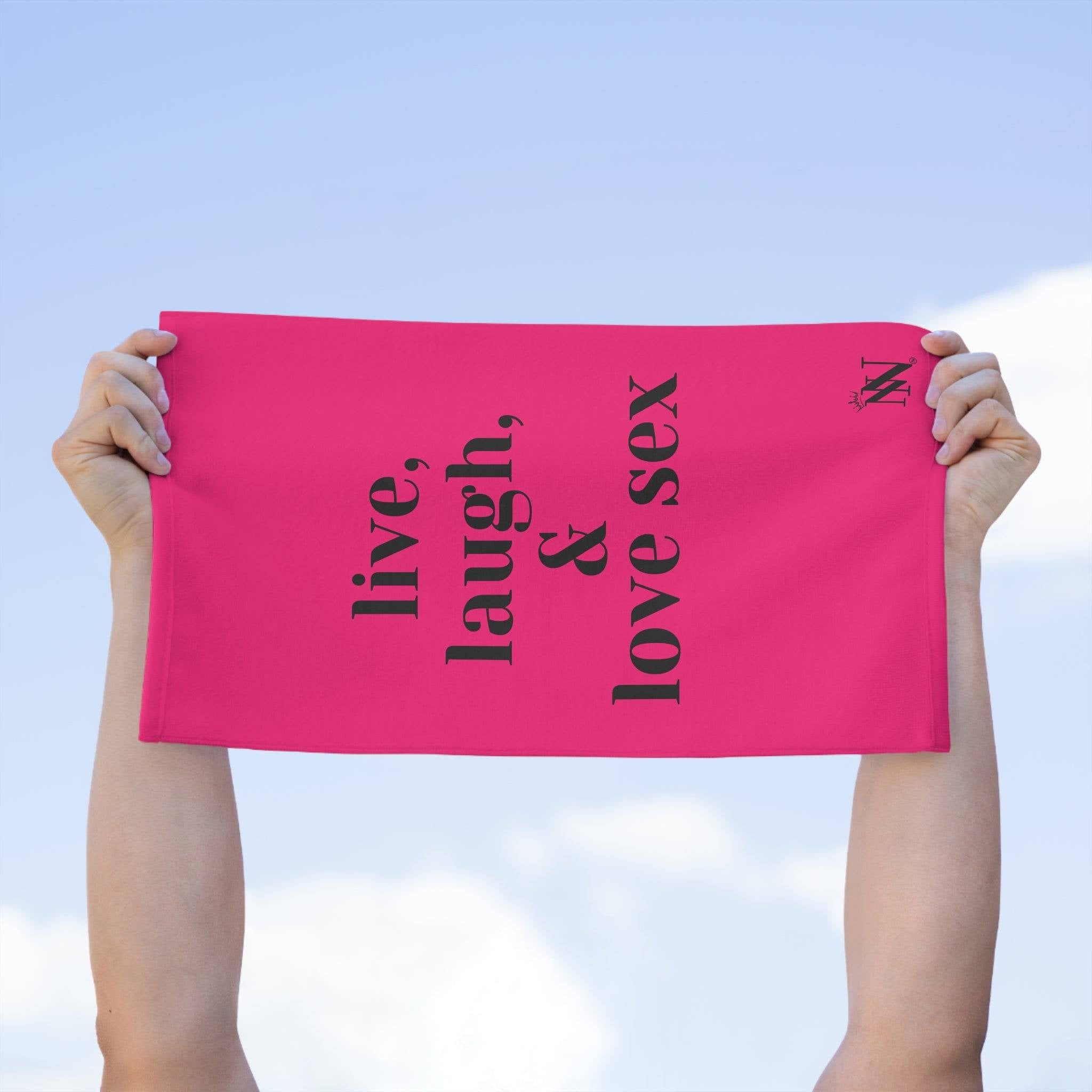 Live Laugh & Love Sex Pink Mix & Match Soft Sex Towels | Flirty Lovers’ Gifts