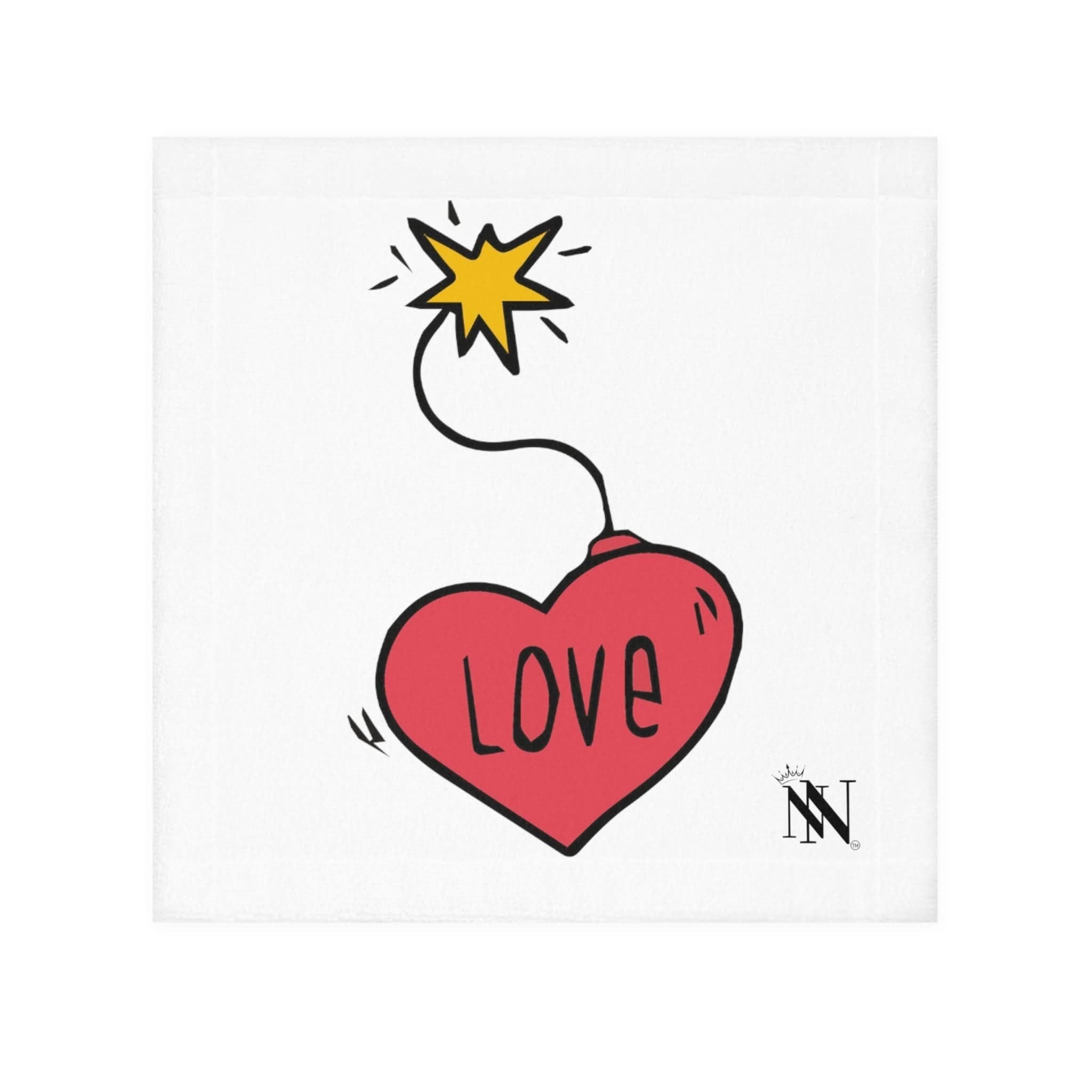 Love Bombs Heart | Mix & Match Lils’ Fun-Flirty Lovers’ Towels