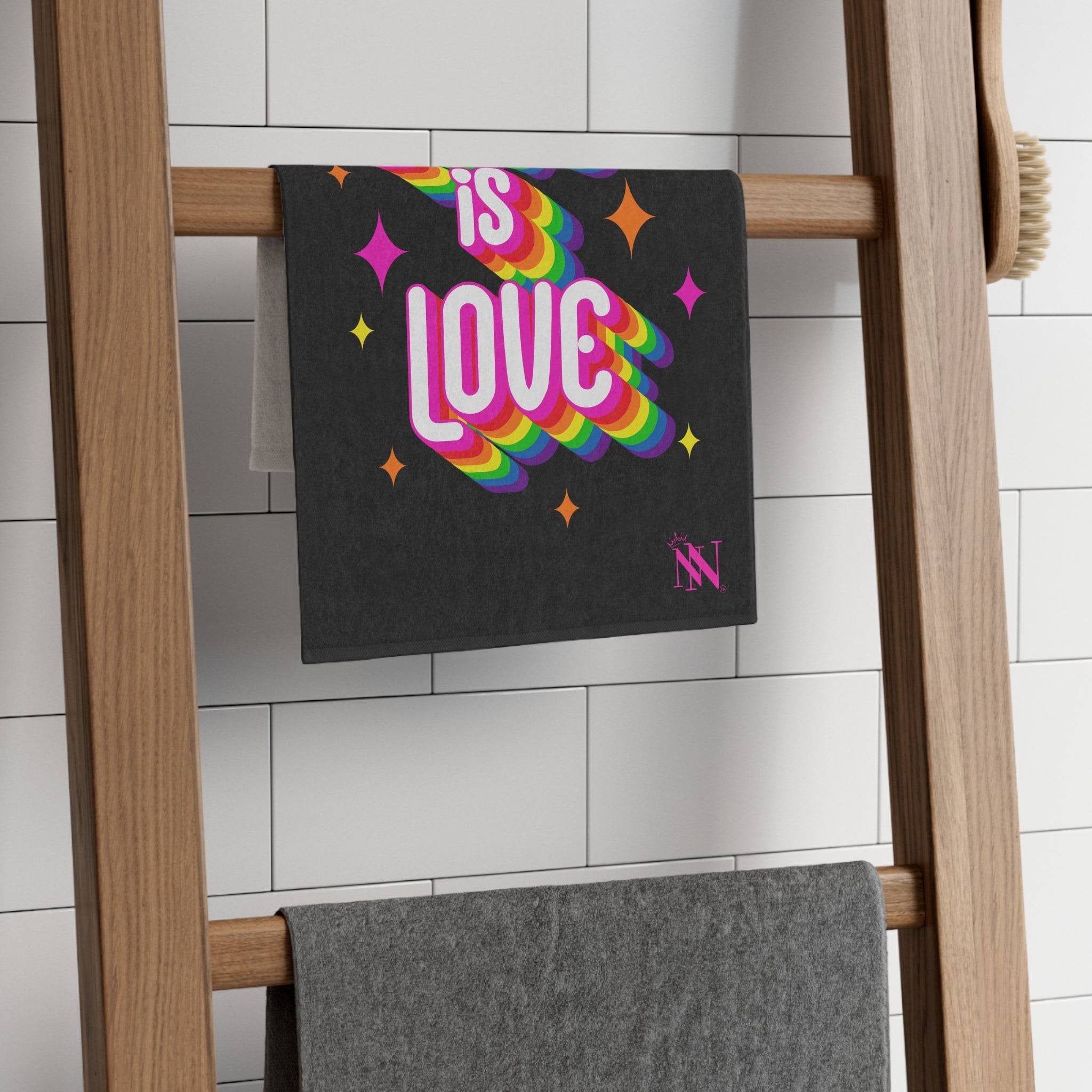 Love is Love Black Mix Match Soft Sex Towels | Flirty Lovers’ Gifts