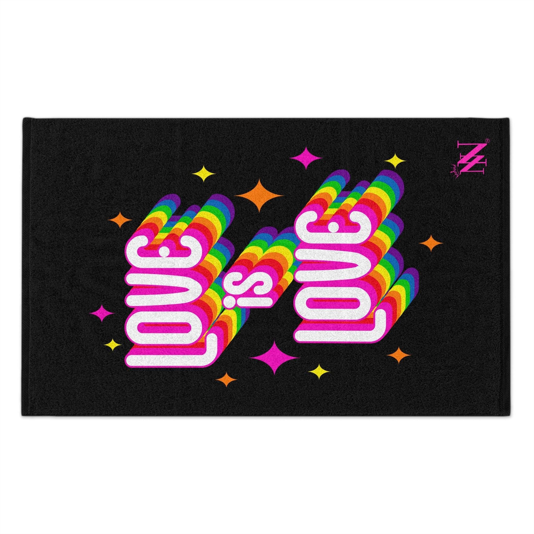 Love is Love Black Mix Match Soft Sex Towels | Flirty Lovers’ Gifts