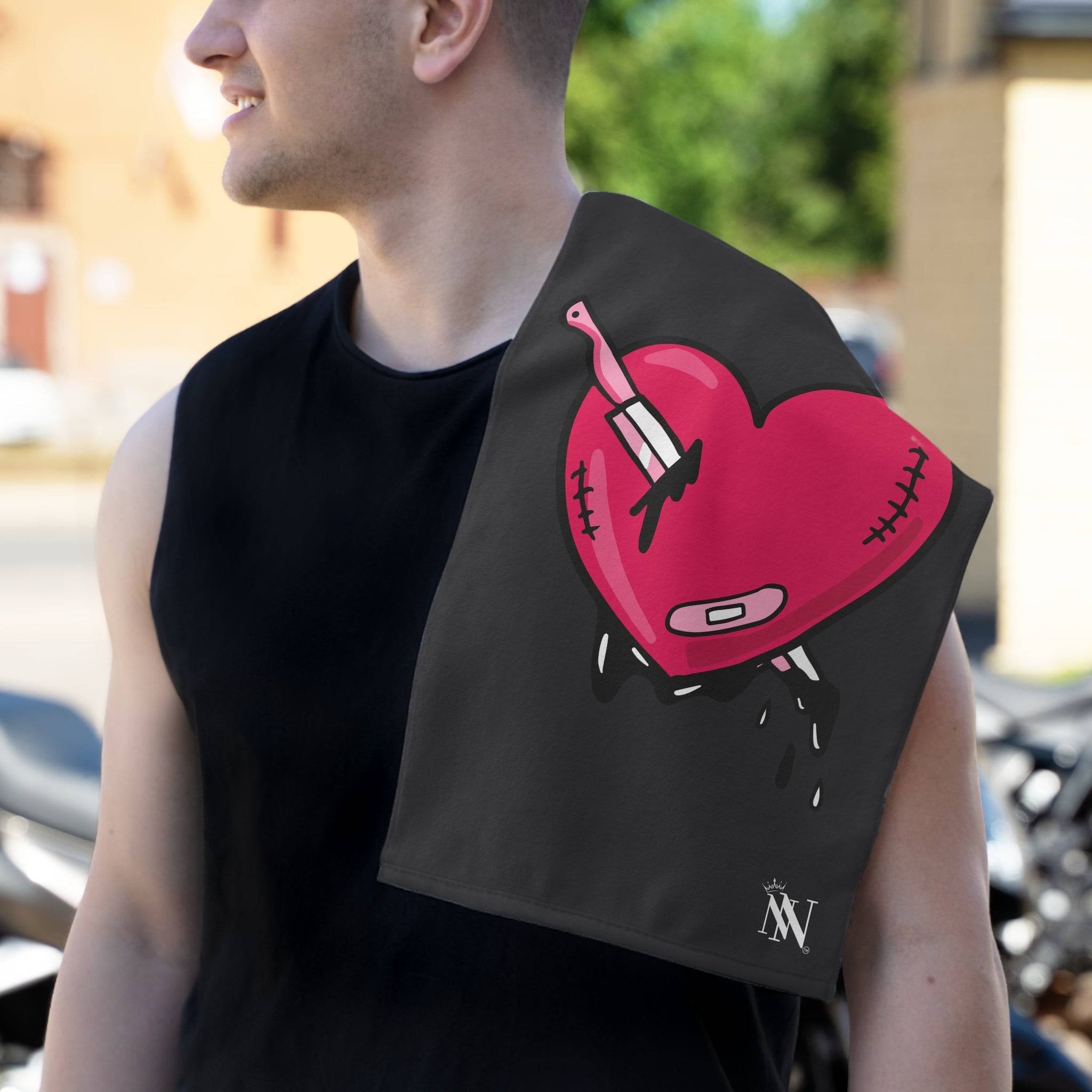 Love Kills Dark Grey Mix & Match Soft Sex Towels | Flirty Lovers’ Gifts