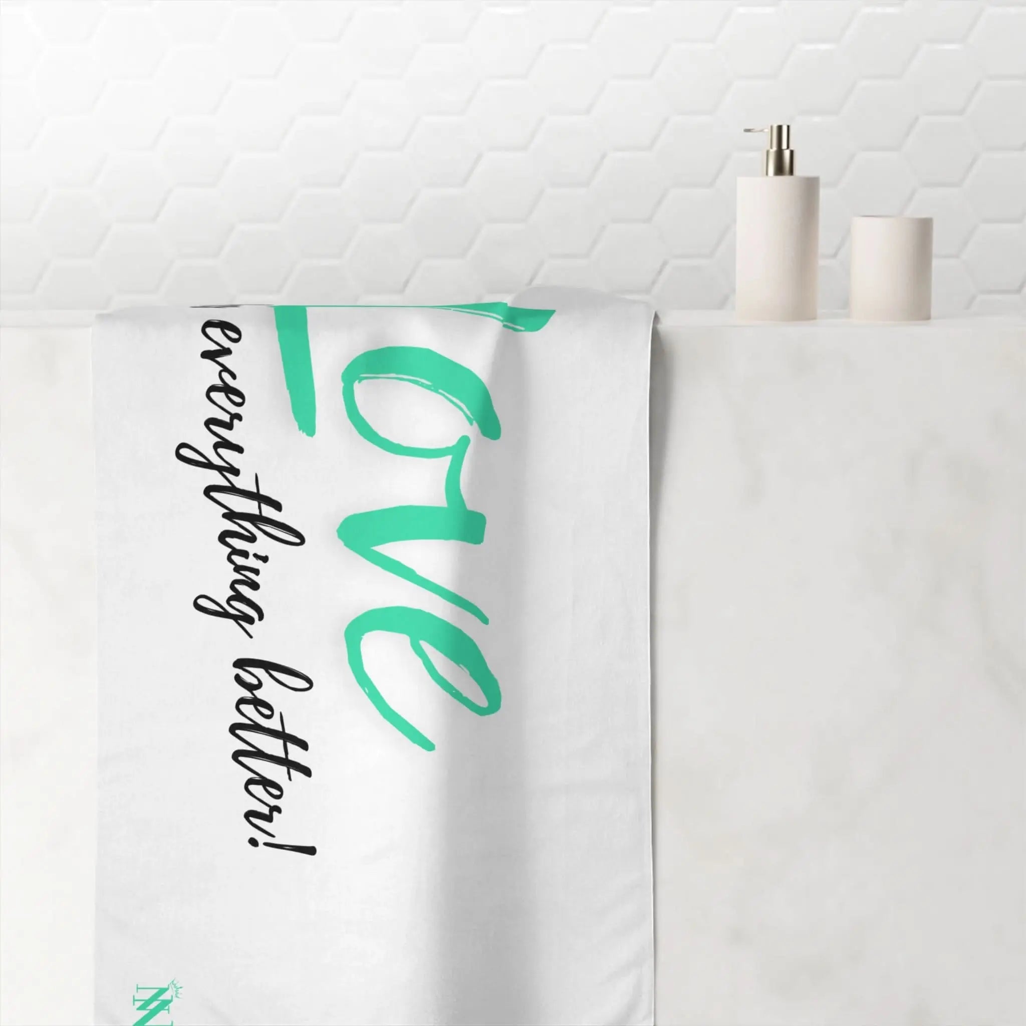 Love Makes Everything Better! Fun XL Cum Towel | Bold & Sexy Stylish