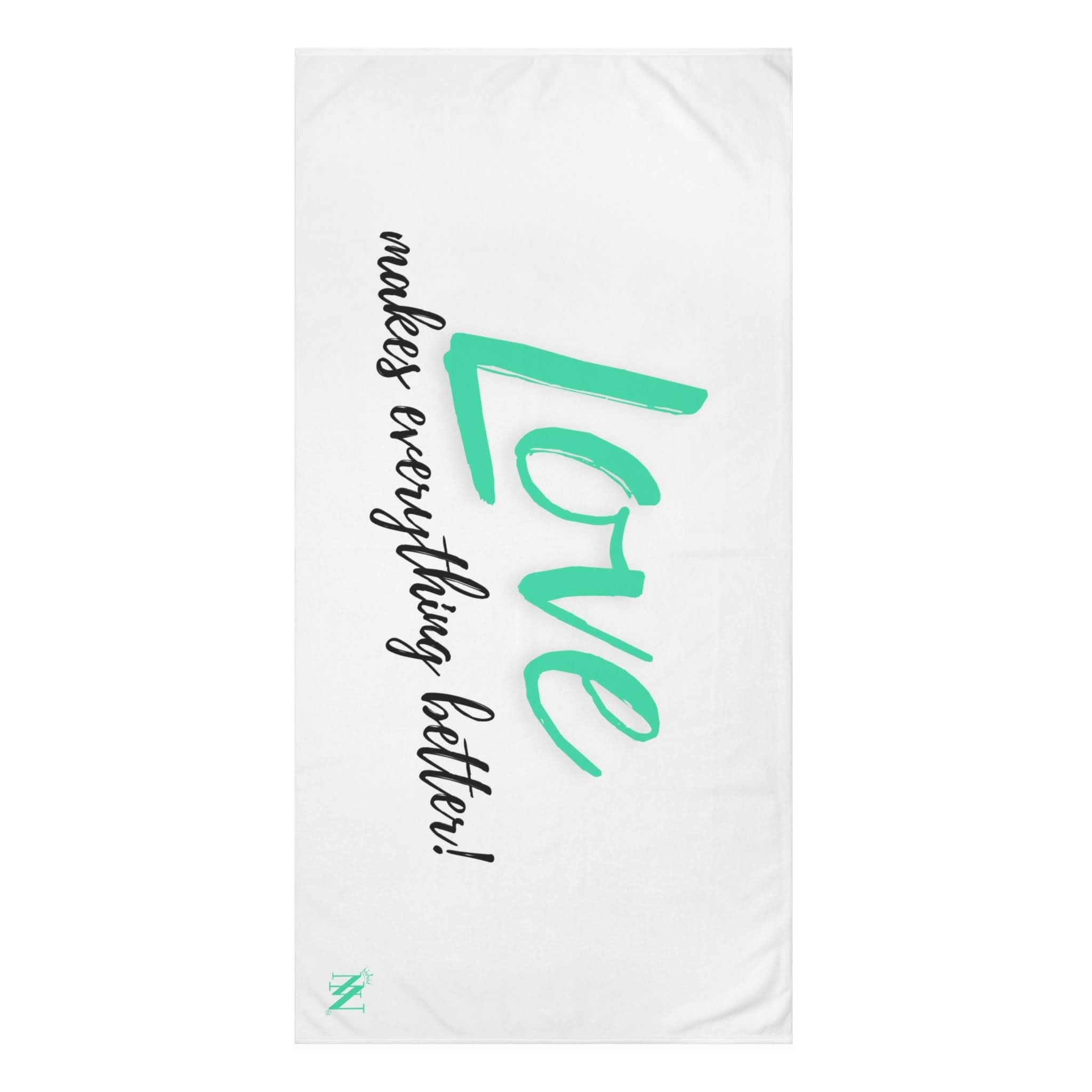 Love Makes Everything Better! Fun XL Cum Towel | Bold & Sexy Stylish