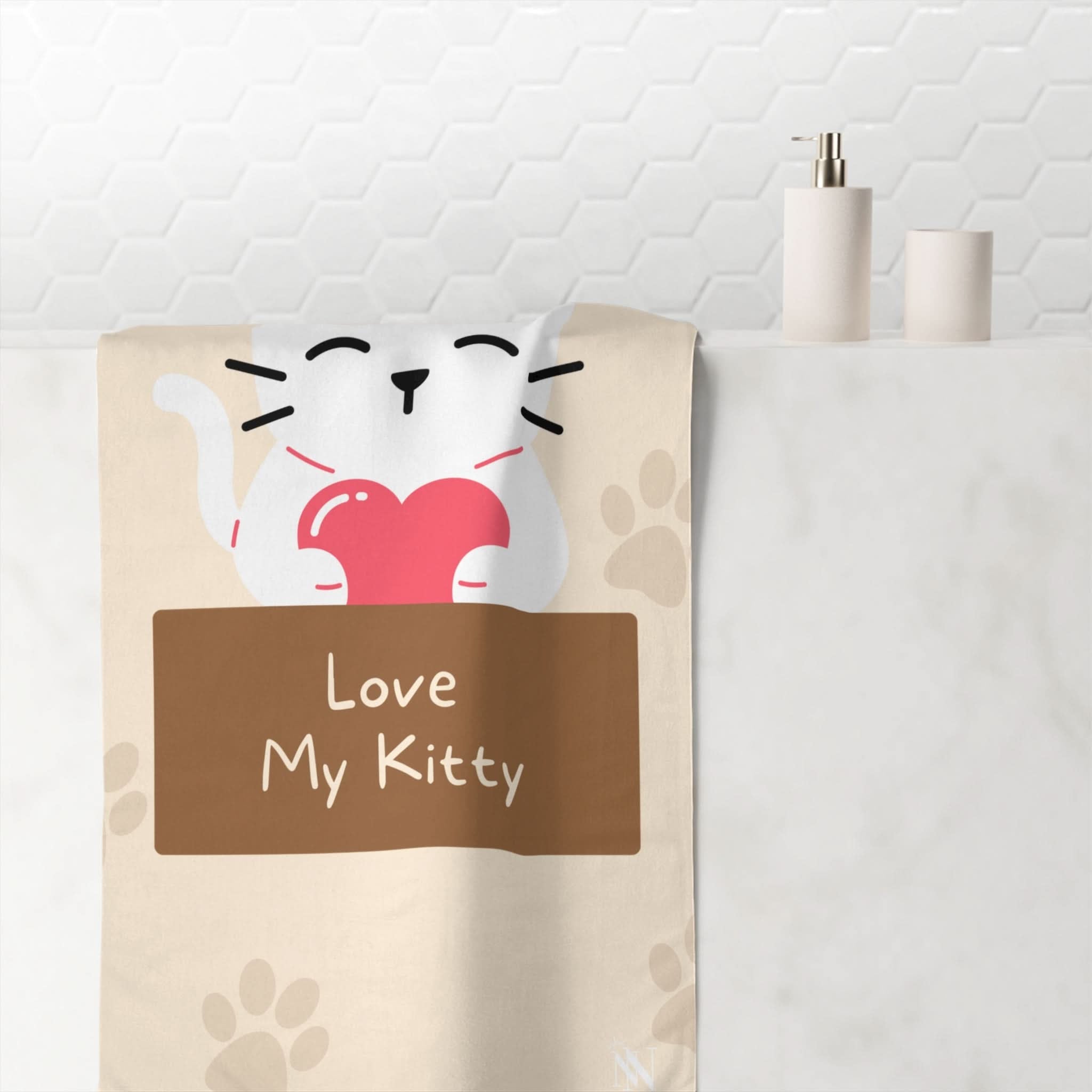 Love My Kitty | Mix & Match Naughty XL Fun-Flirty Lovers’ Towels
