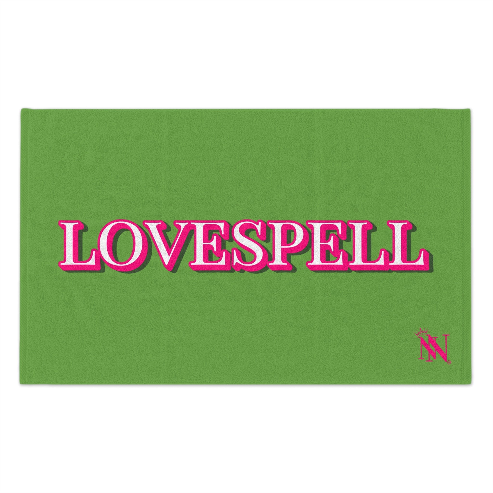Love Spell Lime Green | Mix & Match Soft Fun-Flirty Lovers’ Towels