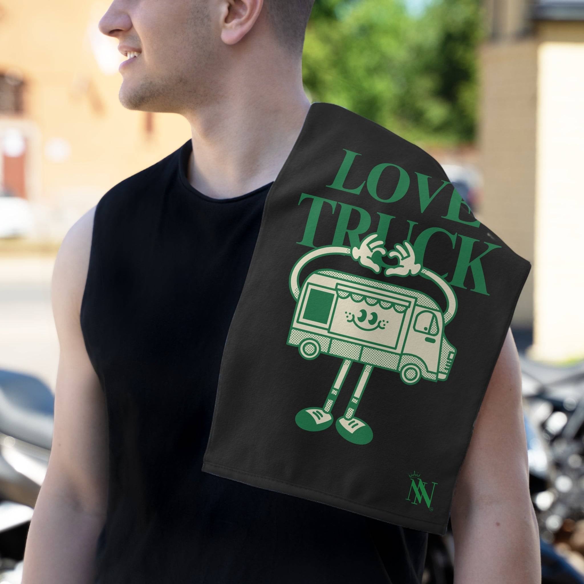 Love Truck Black Mix Match Soft Sex Towels | Flirty Lovers’ Gifts