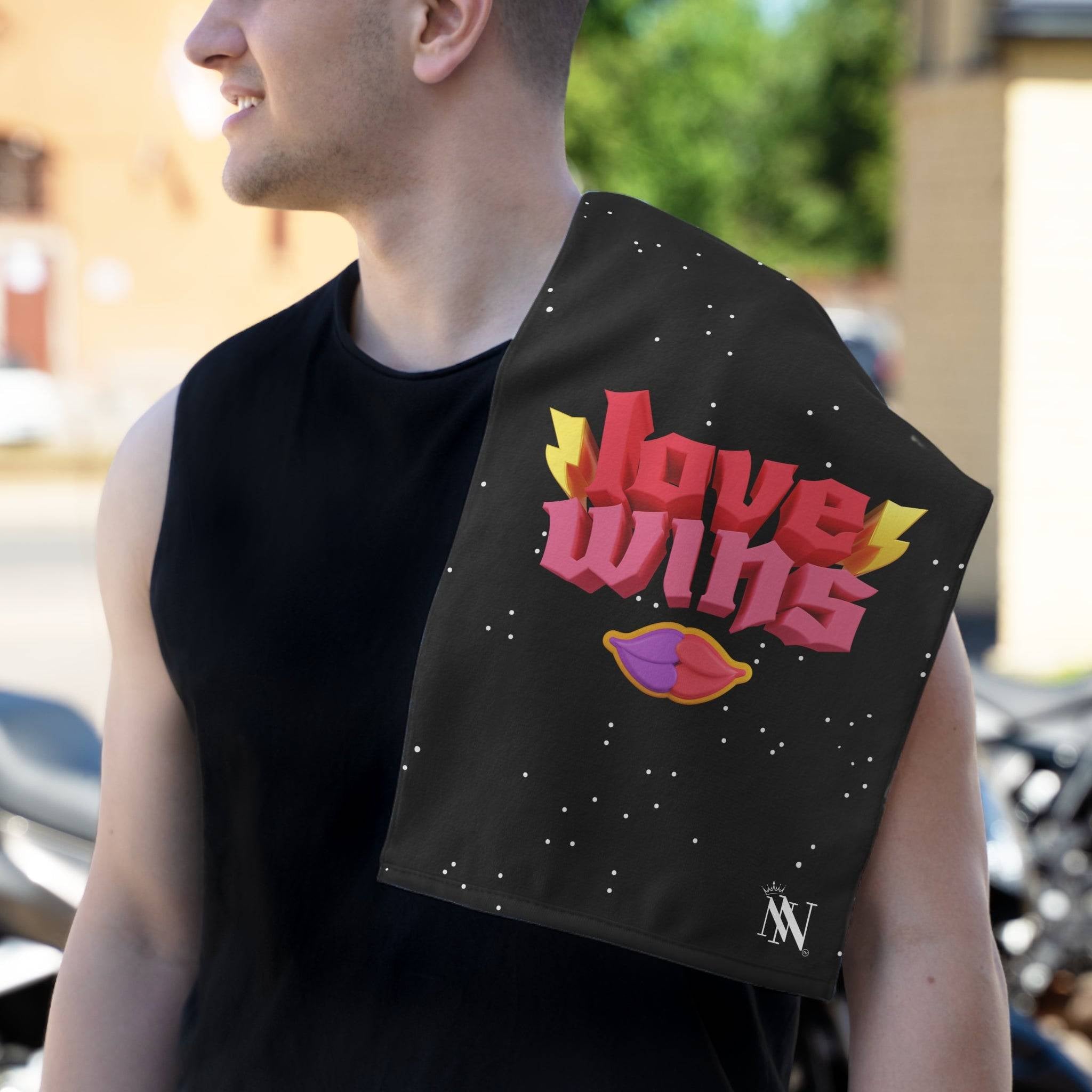 Love Wins Black Mix Match Soft Sex Towels | Flirty Lovers’ Gifts