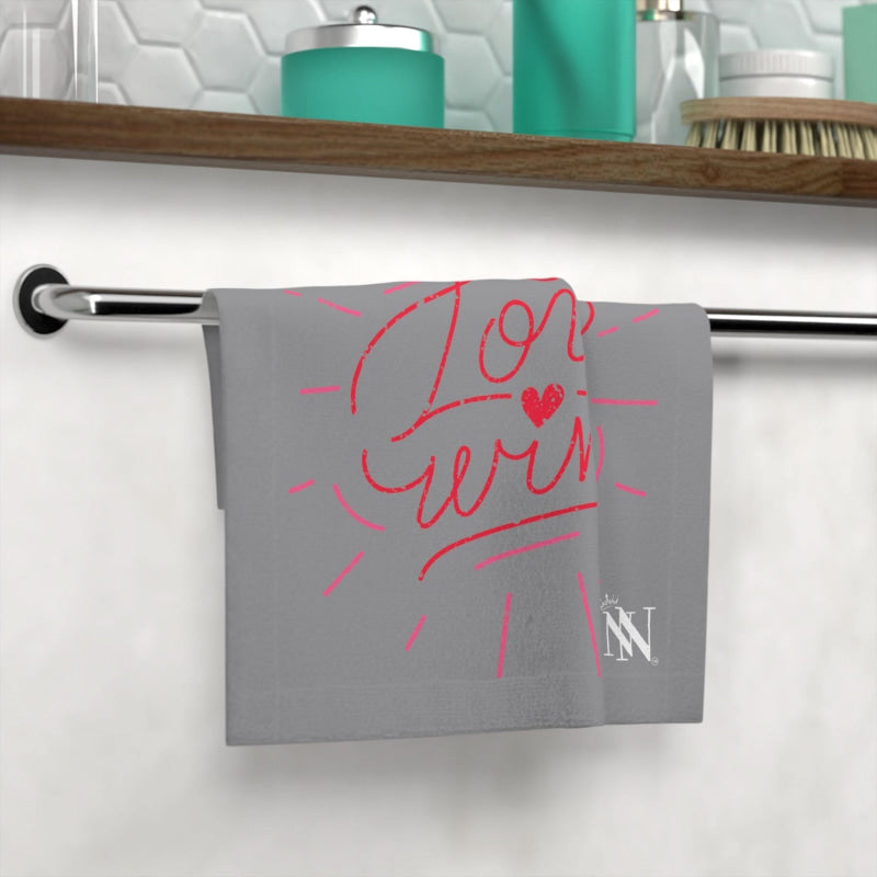 Love Wins Grey | Mix & Match Lils’ Fun-Flirty Lovers’ Towels