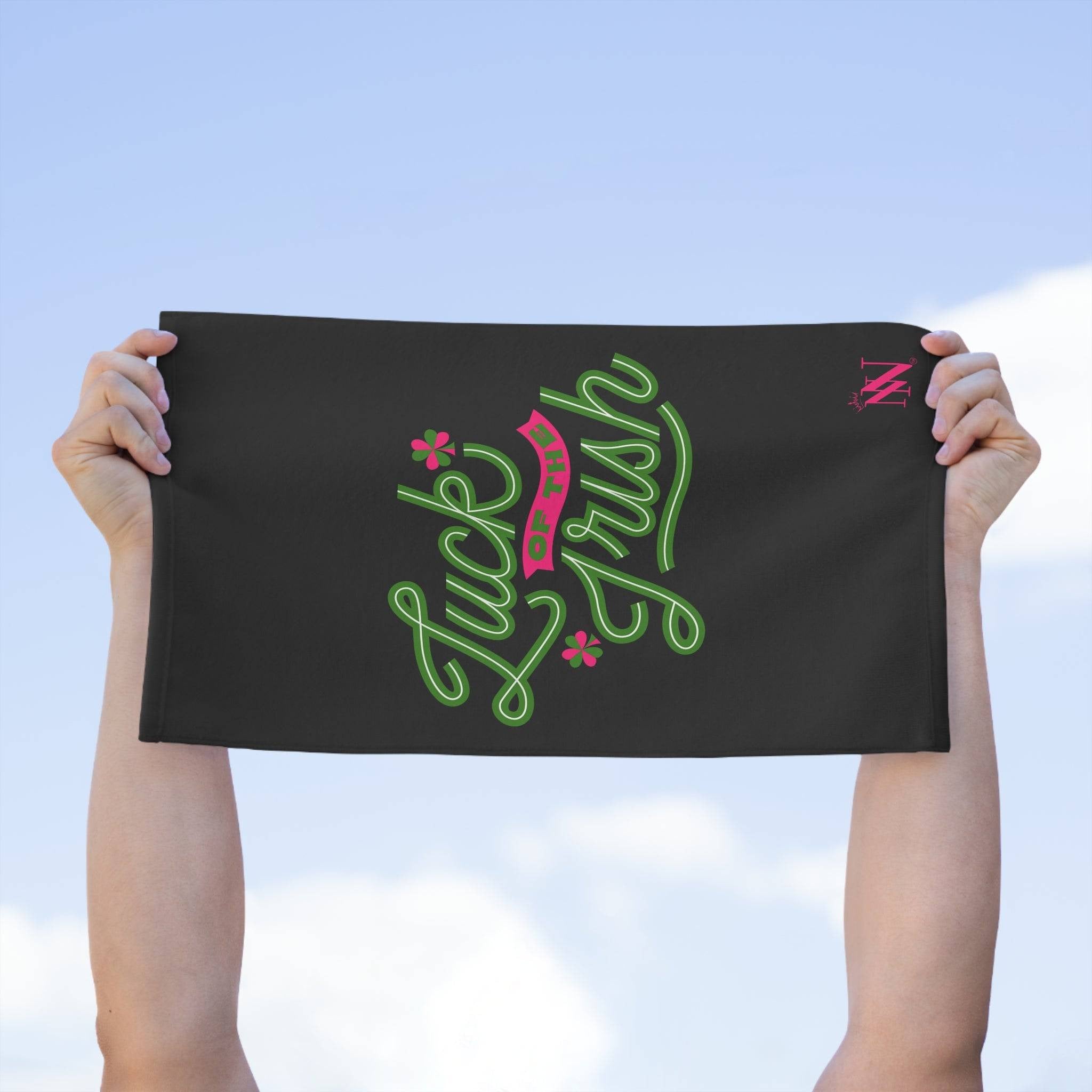 Luck of the Irish Black | Mix & Match Soft Sex Towels | Flirty Lovers’ Gifts