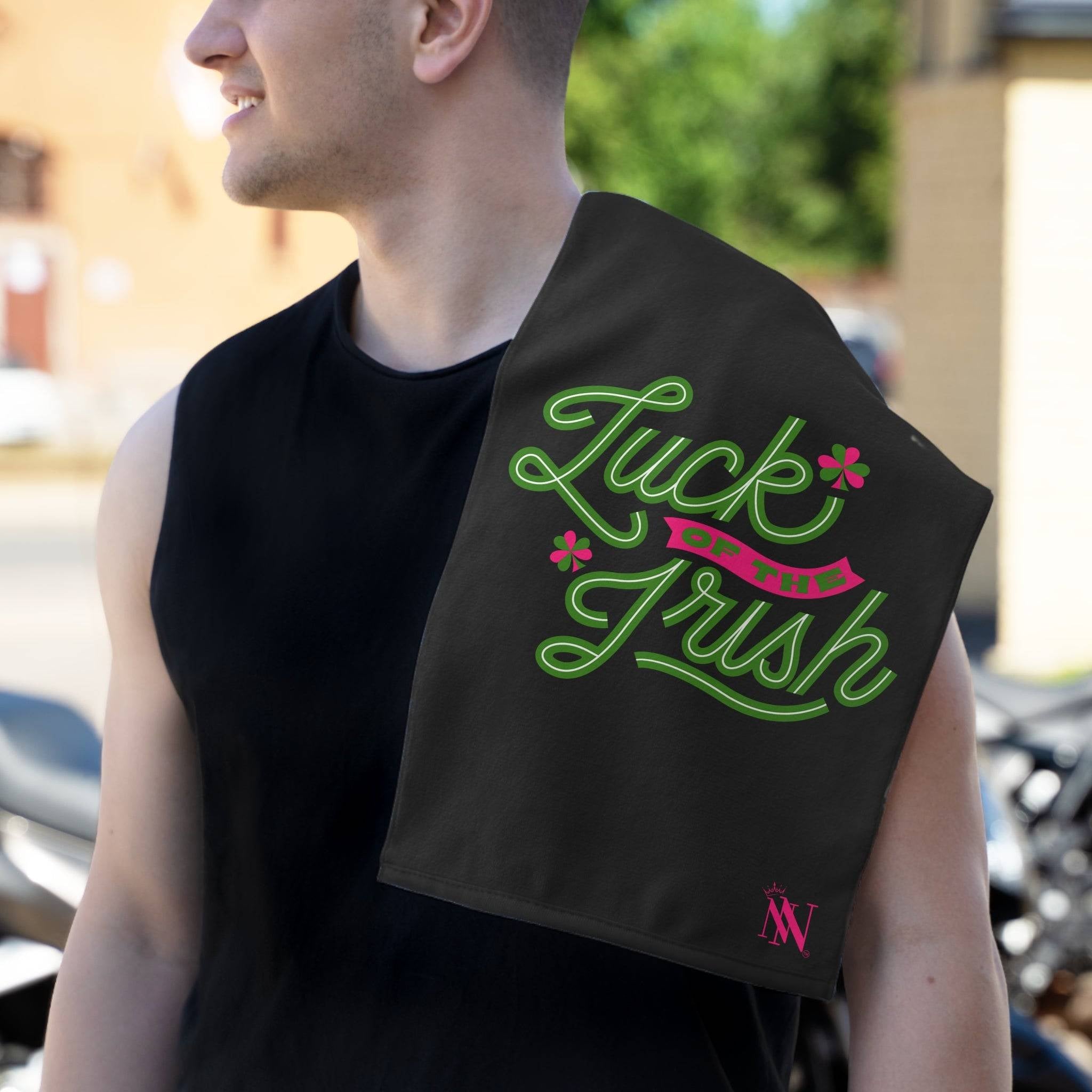 Luck of the Irish Black | Mix & Match Soft Sex Towels | Flirty Lovers’ Gifts