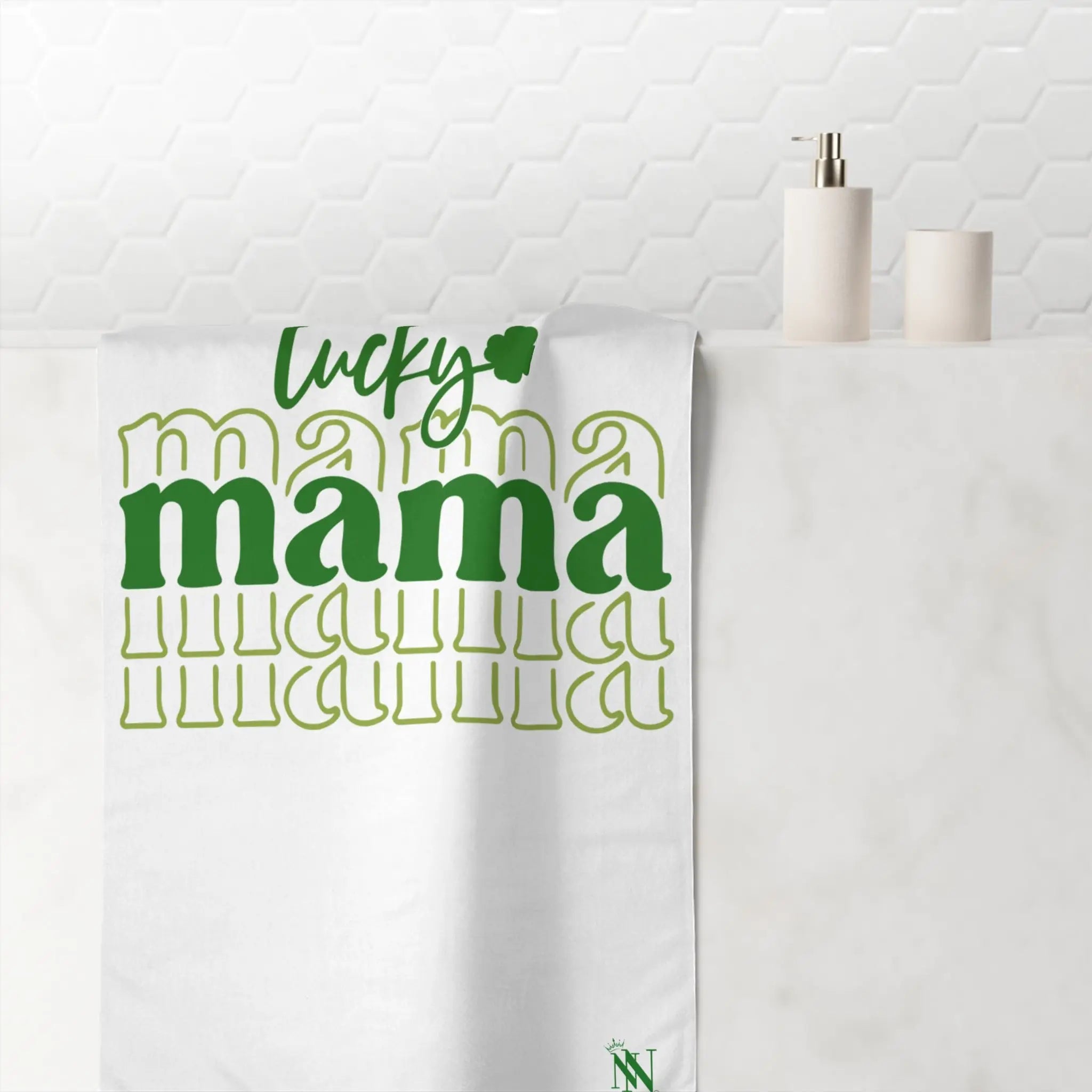 Lucky Shamrock Mama | Mix & Match XL Fun-Flirty Lovers’ Towels