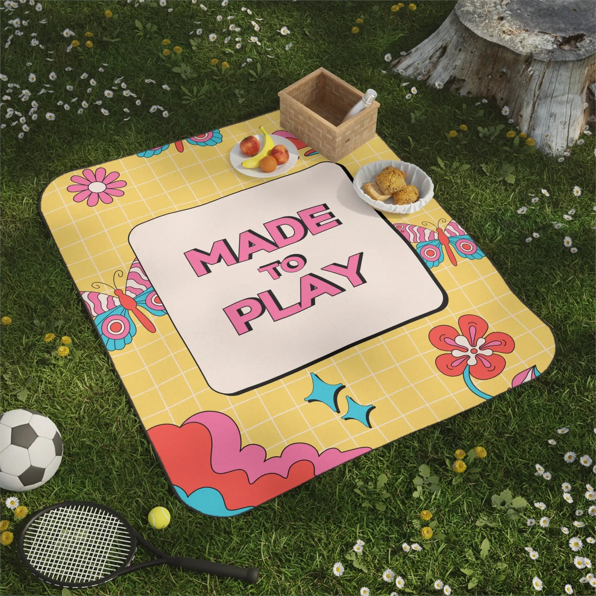 Made to Play Retro Vibe | Mix Match Fun-Flirty Lovers’ Water-Resistant Blankets