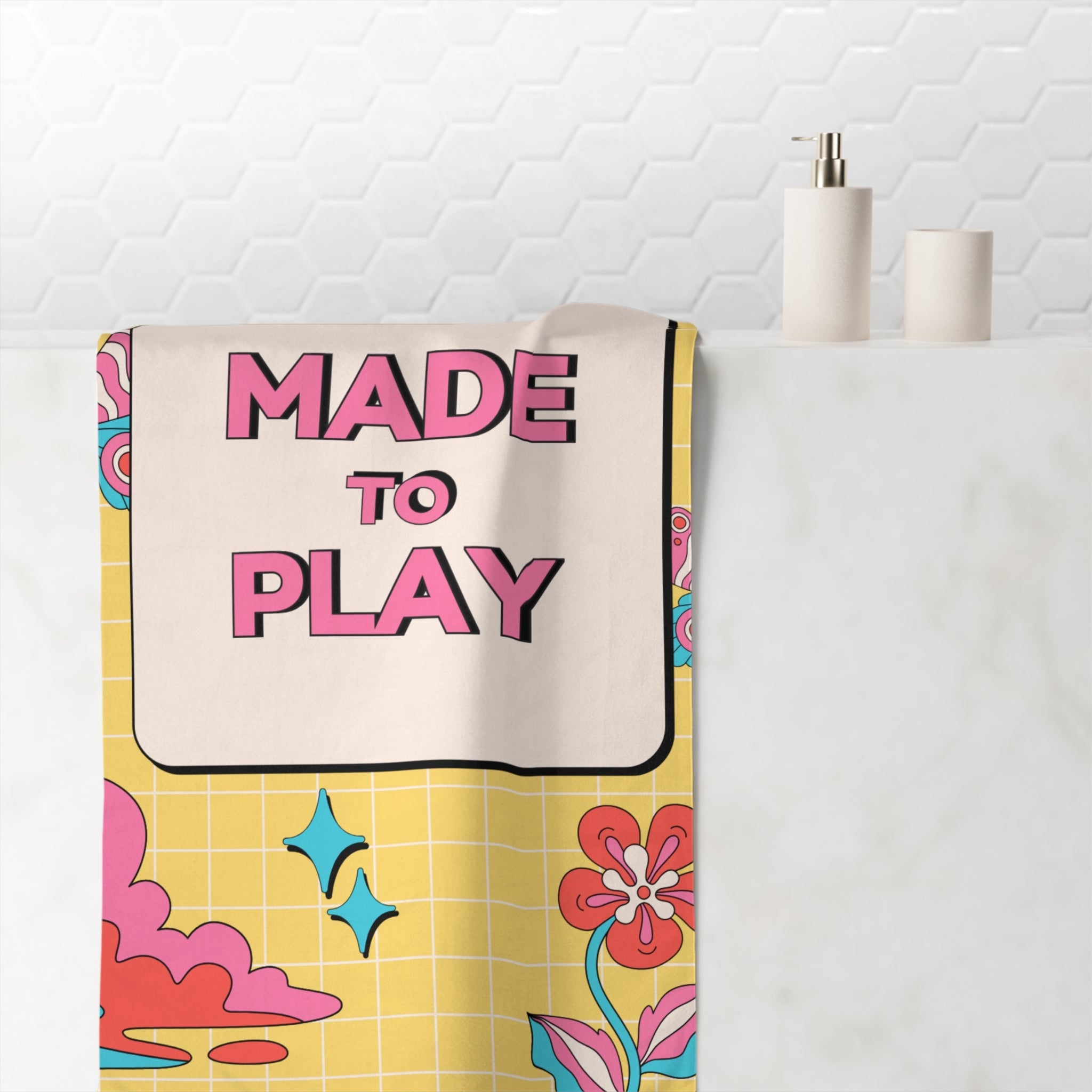 Made to Play Retro Vibe | Mix & Match XL Fun-Flirty Lovers’ Towels