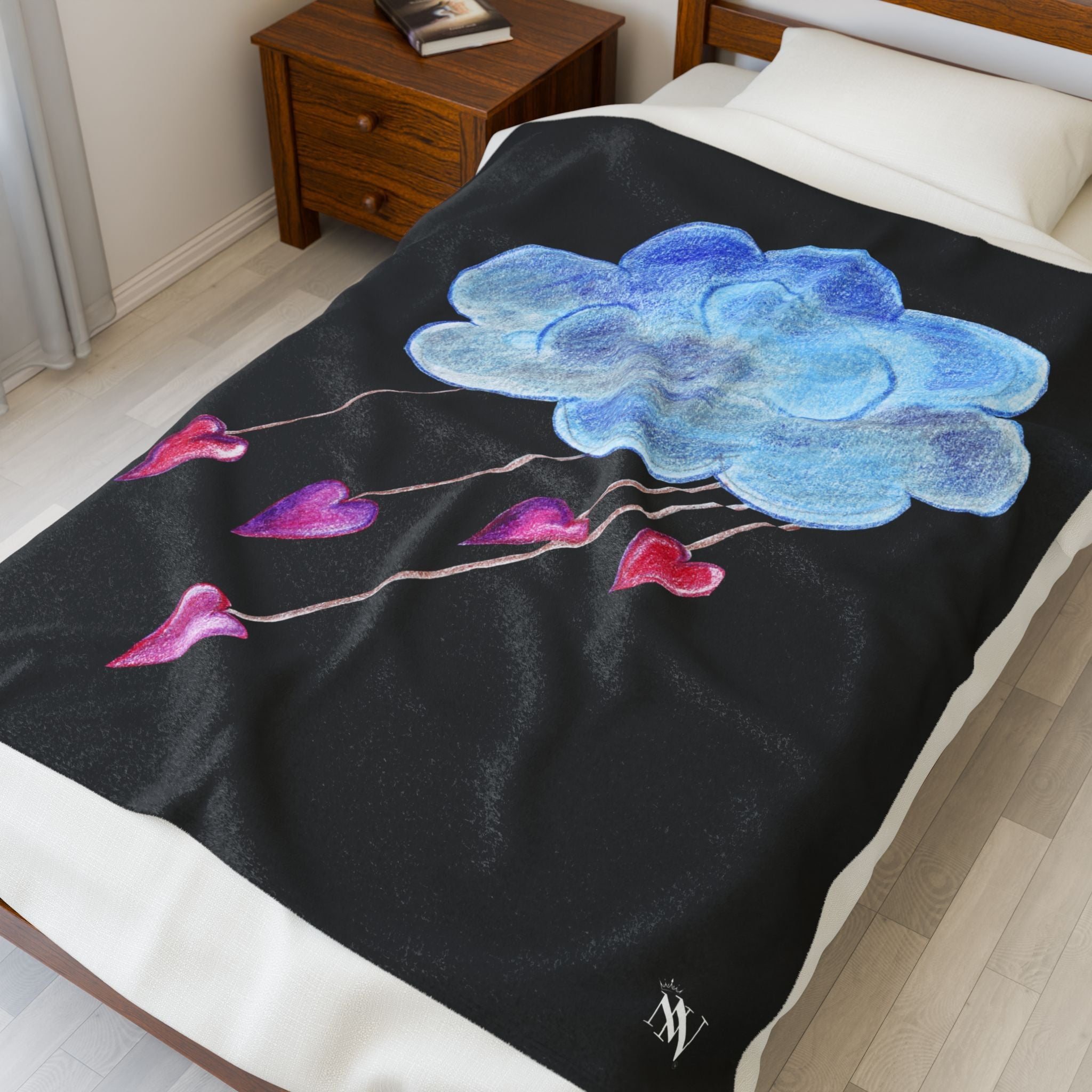 Make it Rain Black | Mix & Match Velveteen Fun-Flirty Lovers’ Blankets