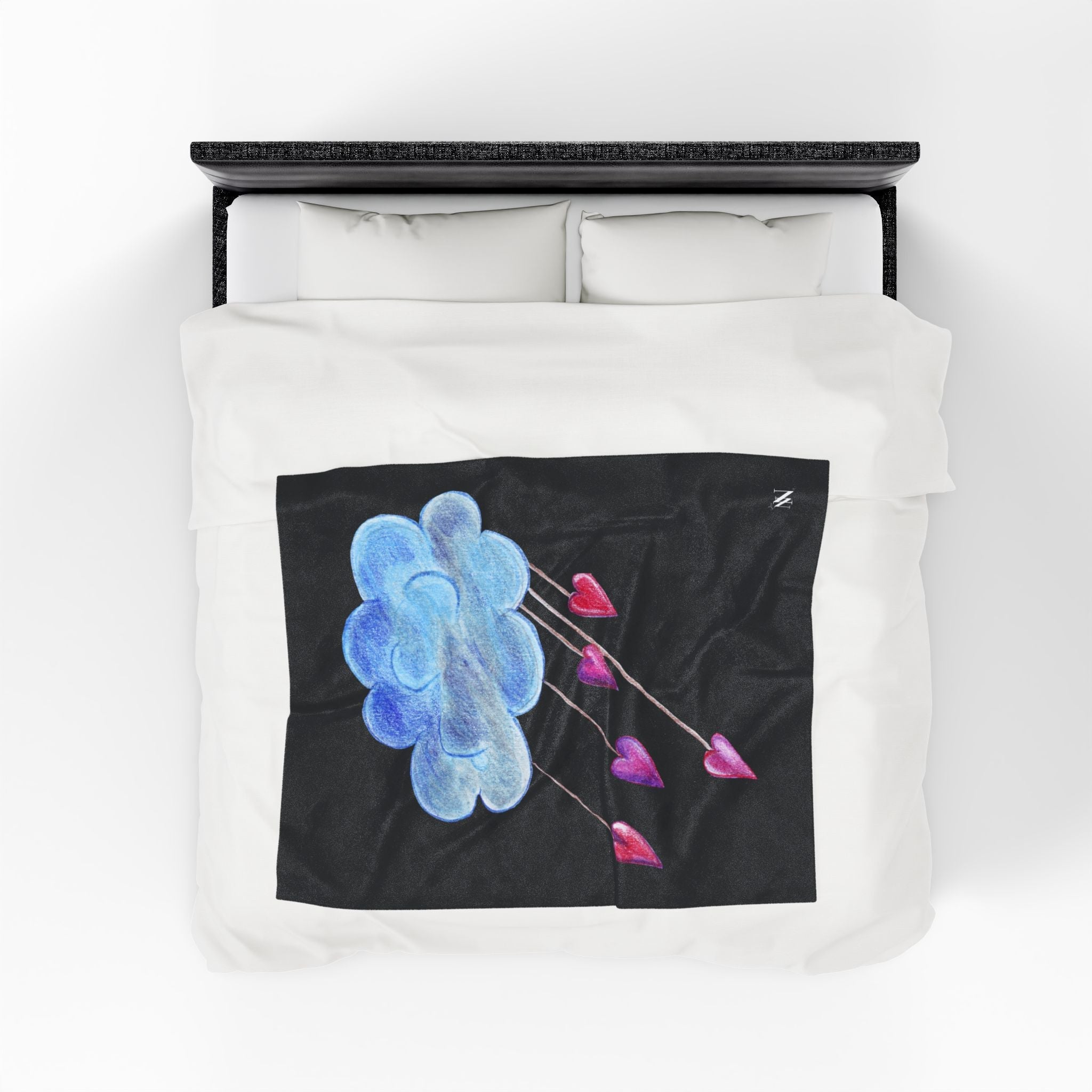 Make it Rain Black | Mix & Match Velveteen Fun-Flirty Lovers’ Blankets