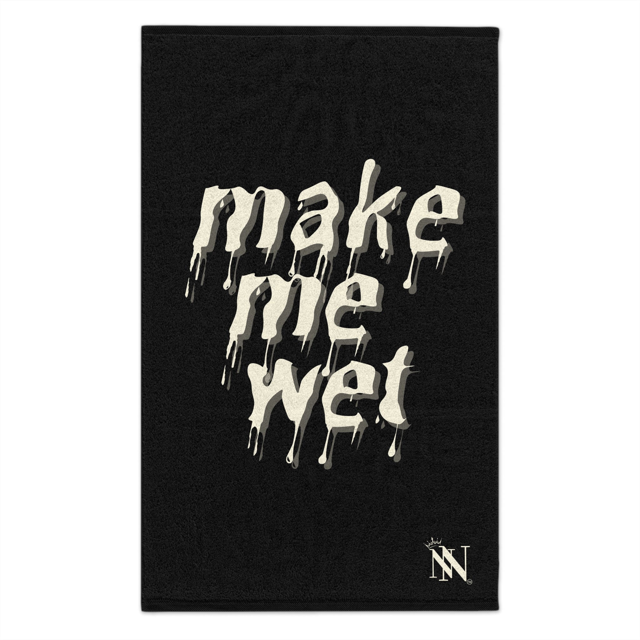 Make Me Wet Black | Mix & Match Soft Fun-Flirty Lovers’ Towels