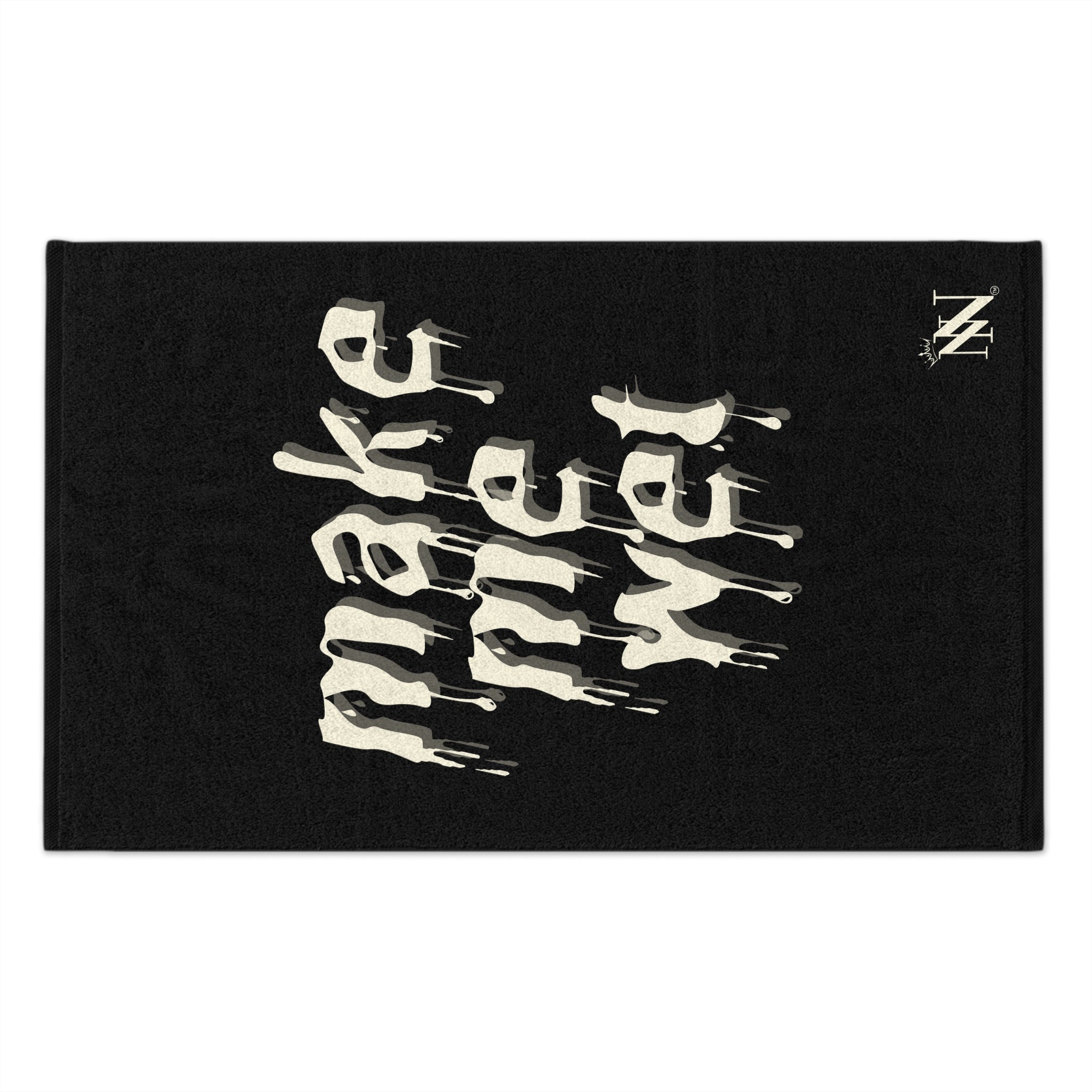 Make Me Wet Black | Mix & Match Soft Fun-Flirty Lovers’ Towels