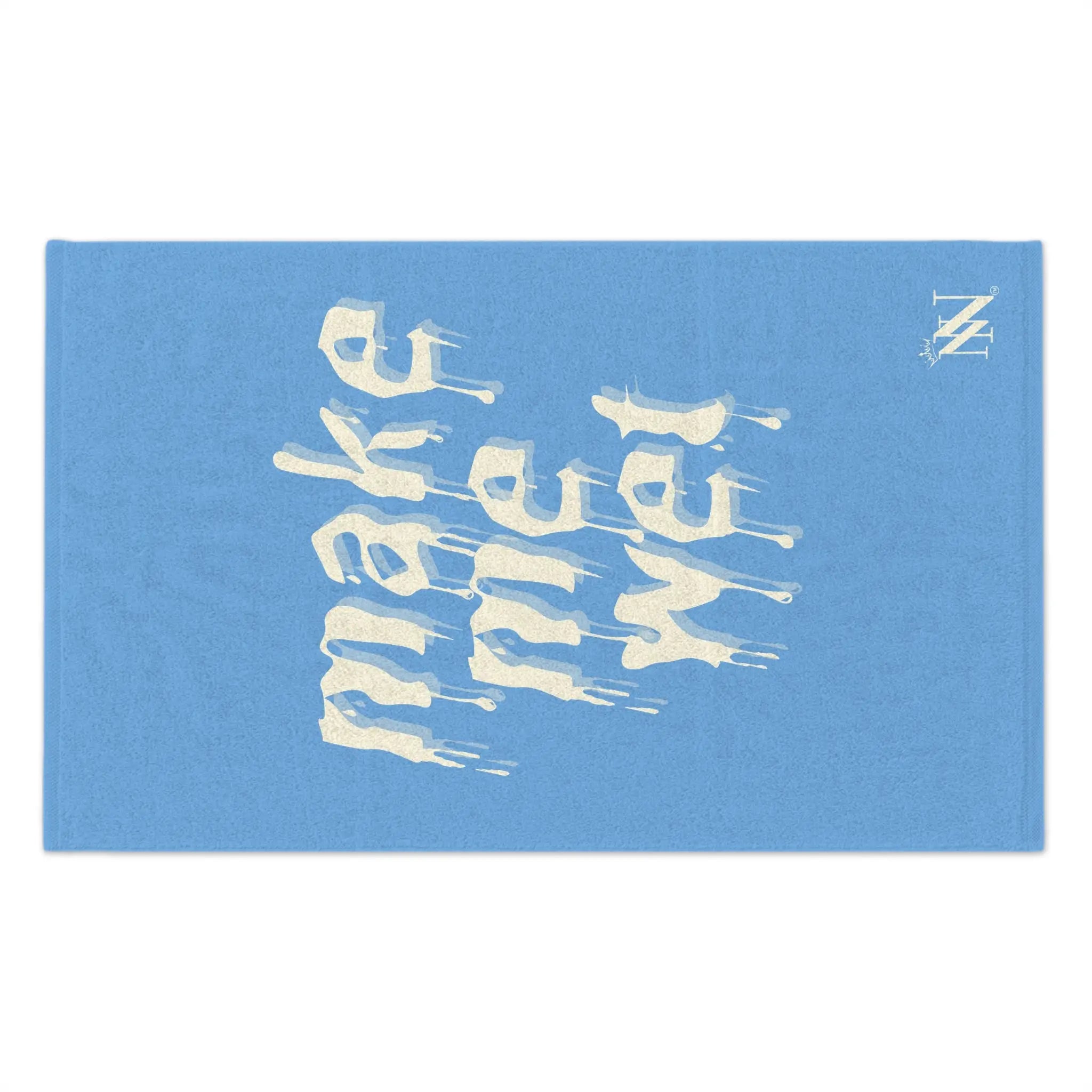 Make Me Wet Light Blue | Mix & Match Soft Fun-Flirty Lovers’ Towels