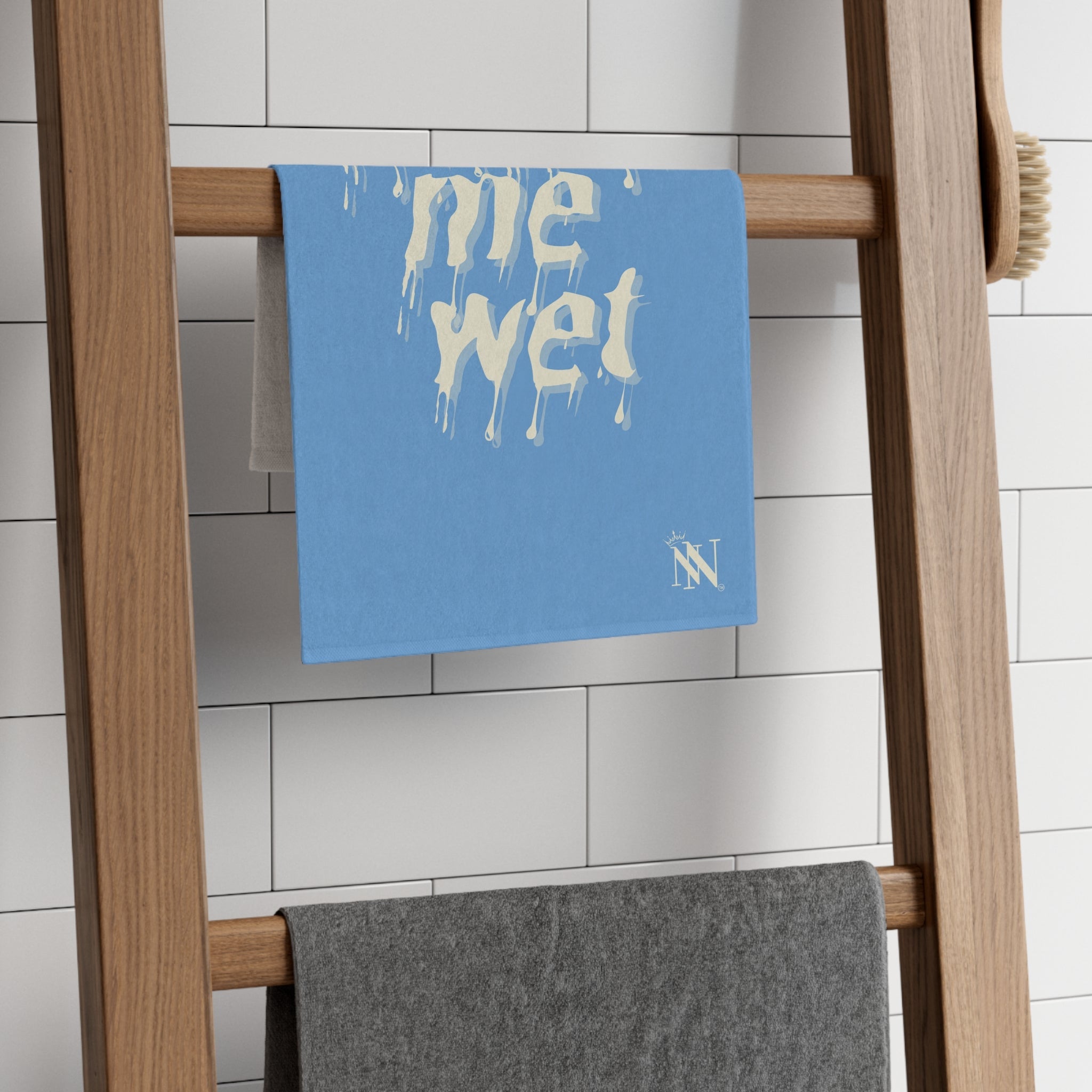 Make Me Wet Light Blue | Mix & Match Soft Fun-Flirty Lovers’ Towels