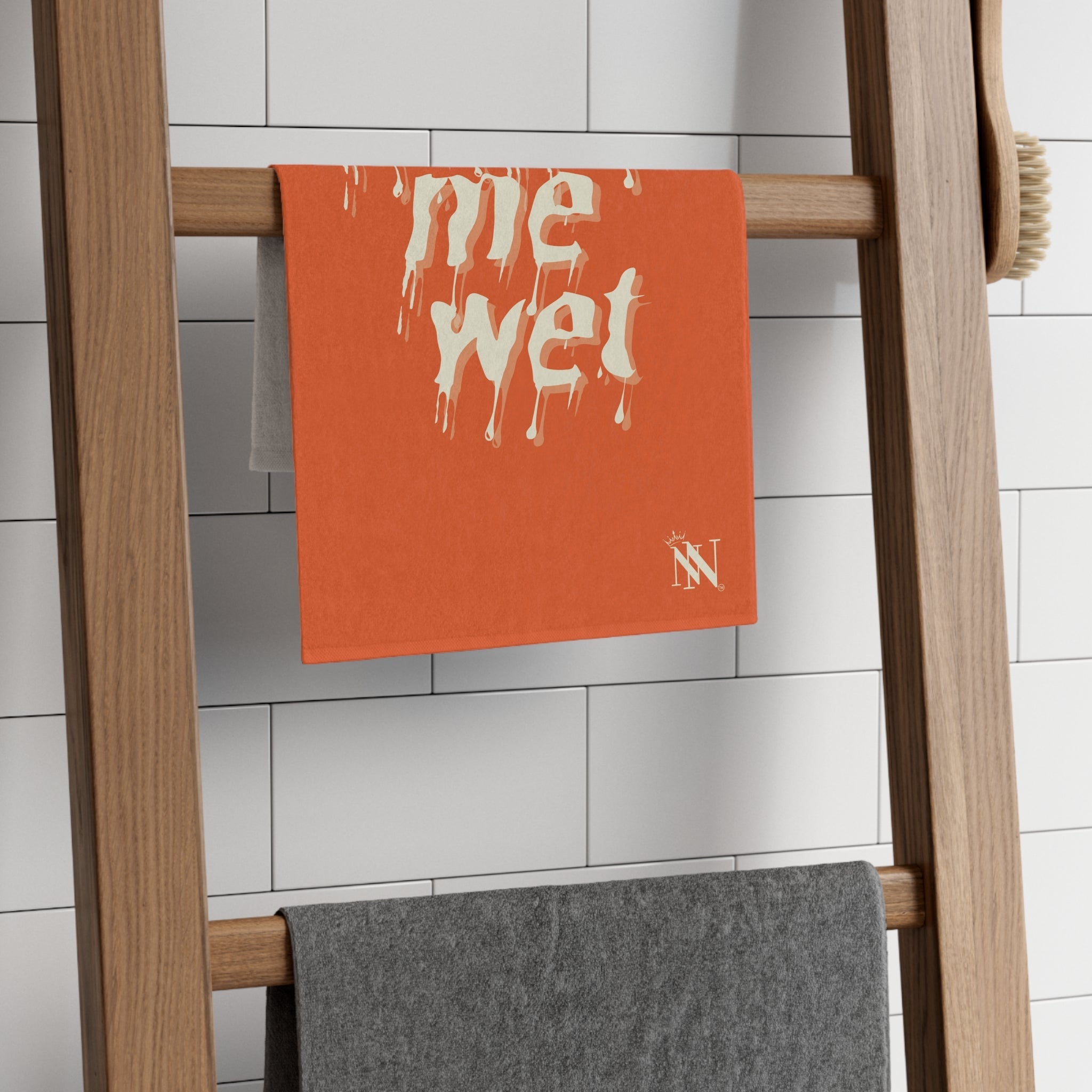 Make Me Wet Orange | Mix & Match Soft Fun-Flirty Lovers’ Towels
