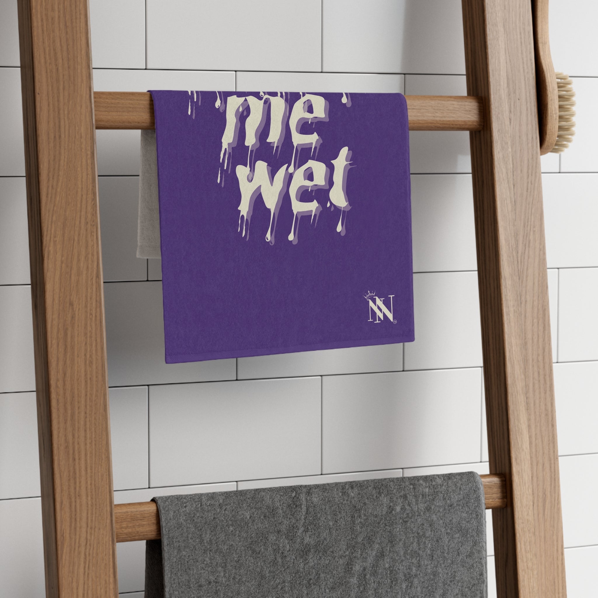 Make Me Wet Purple | Mix & Match Soft Fun-Flirty Lovers’ Towels