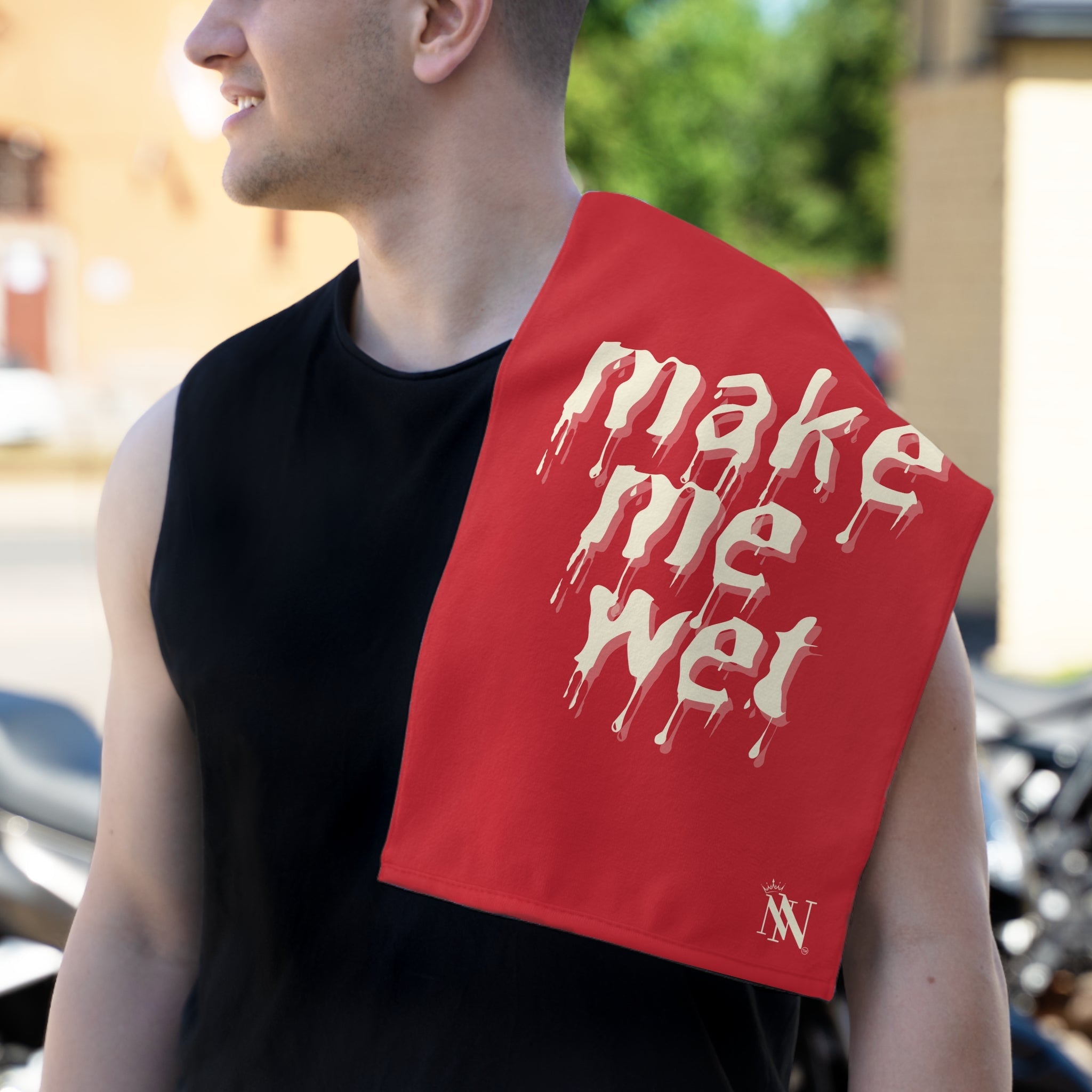 Make Me Wet Red | Mix & Match Soft Fun-Flirty Lovers’ Towels