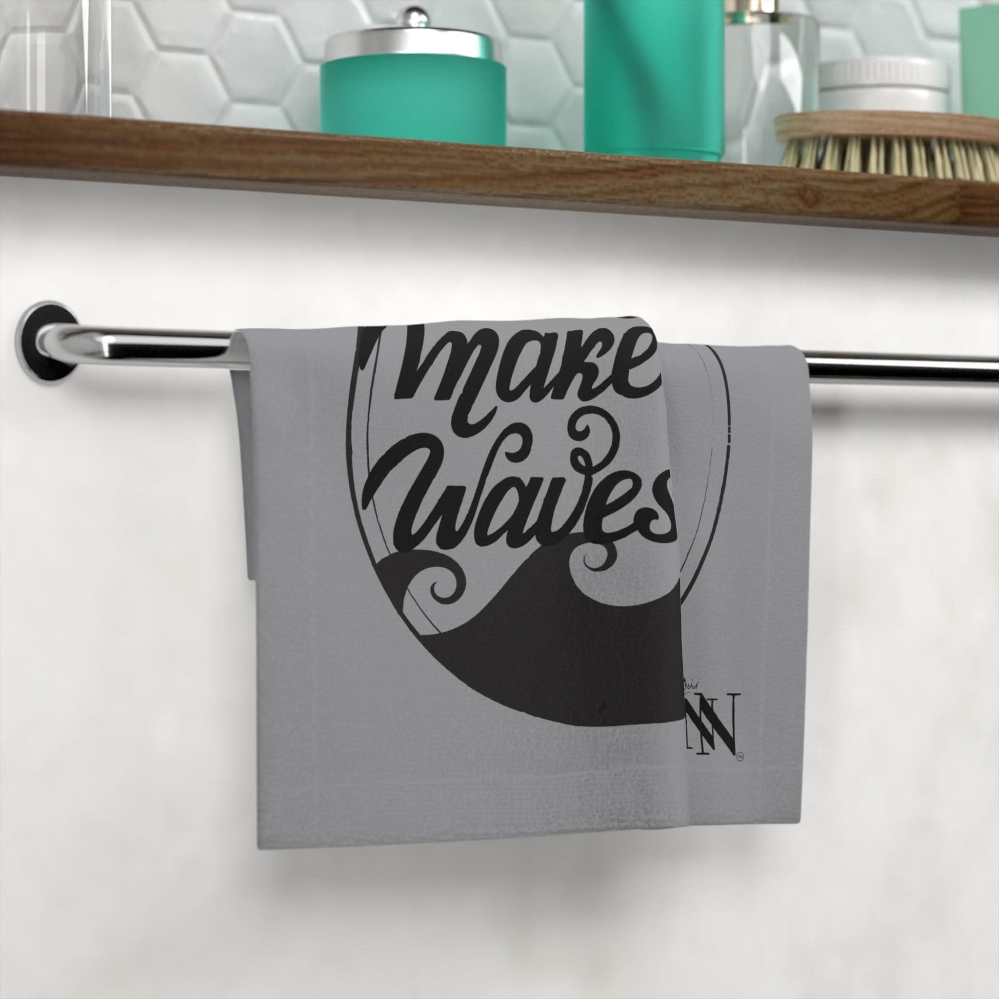 Make Waves Grey | Mix & Match Lils’ Fun-Flirty Lovers’ Towels