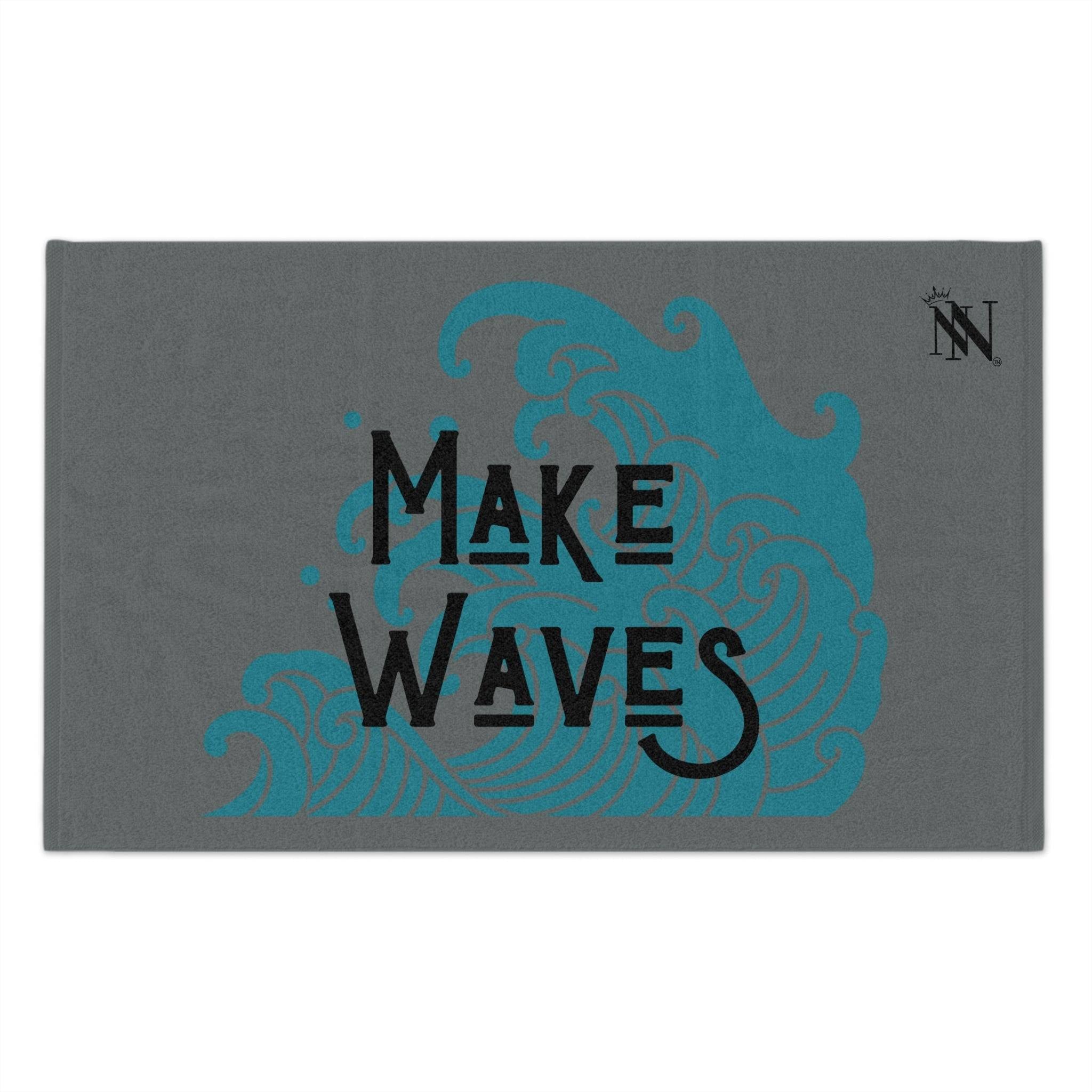 Make Waves Grey | Mix & Match Soft Fun-Flirty Lovers’ Towels
