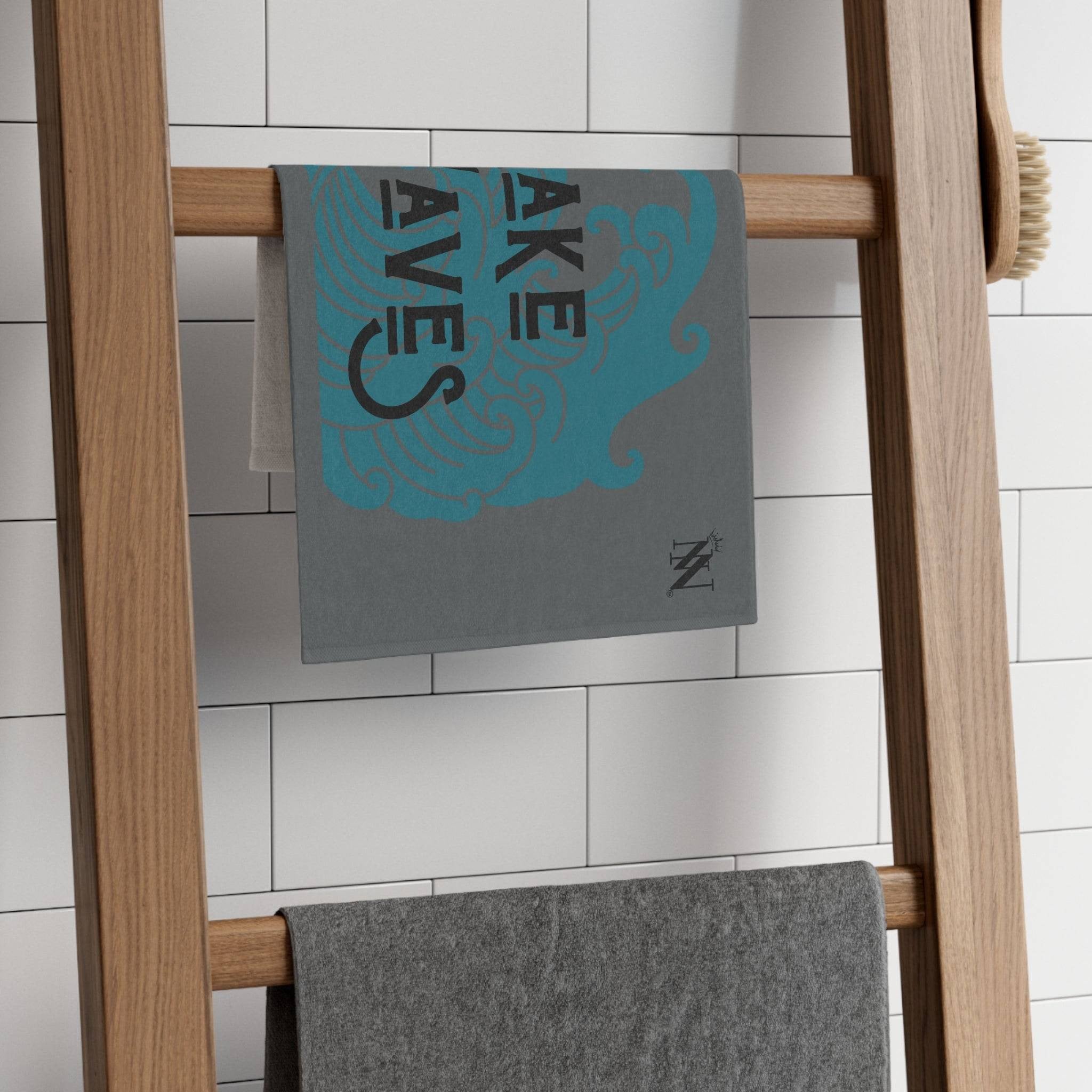 Make Waves Grey | Mix & Match Soft Fun-Flirty Lovers’ Towels