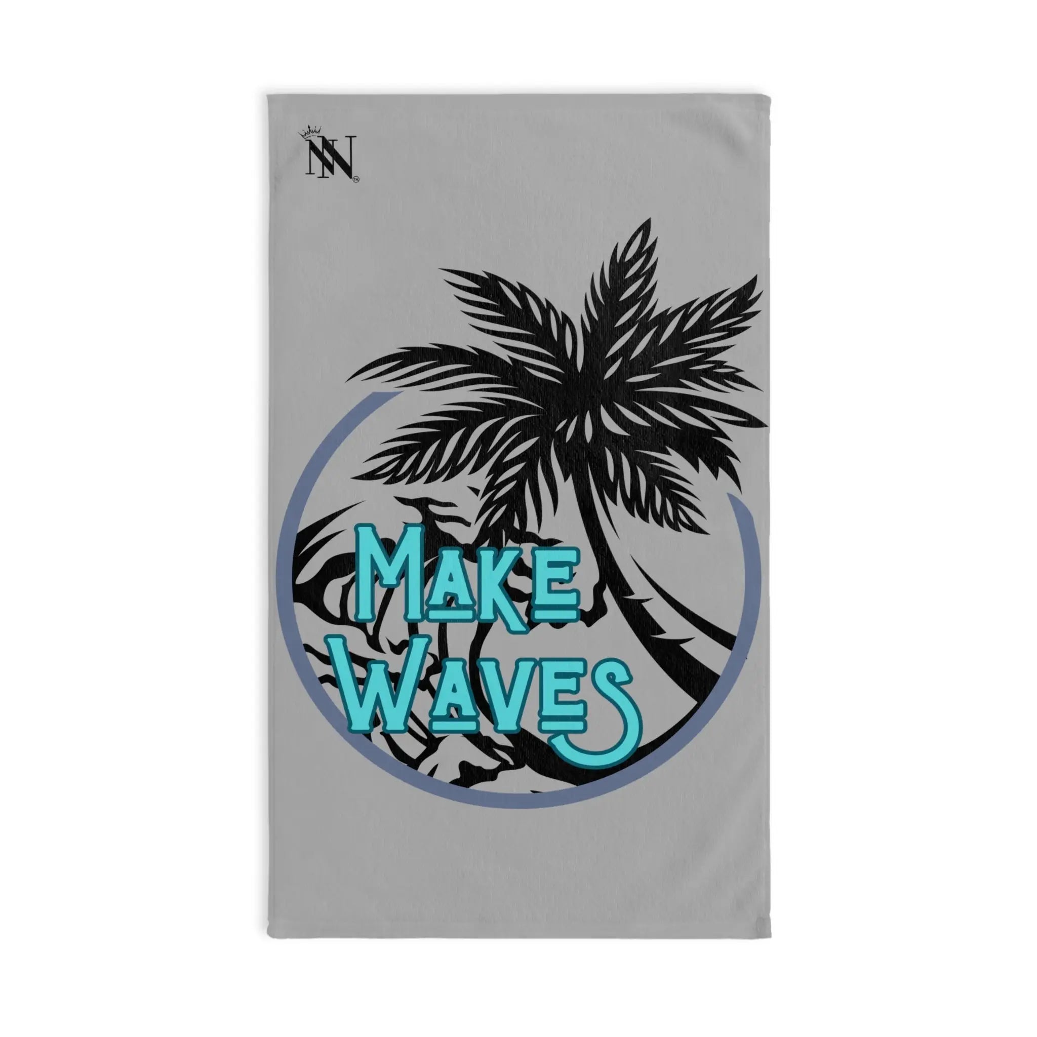 Make Waves Palm Tree Light Grey | Mix & Match Original Fun-Flirty Lovers’ Towels